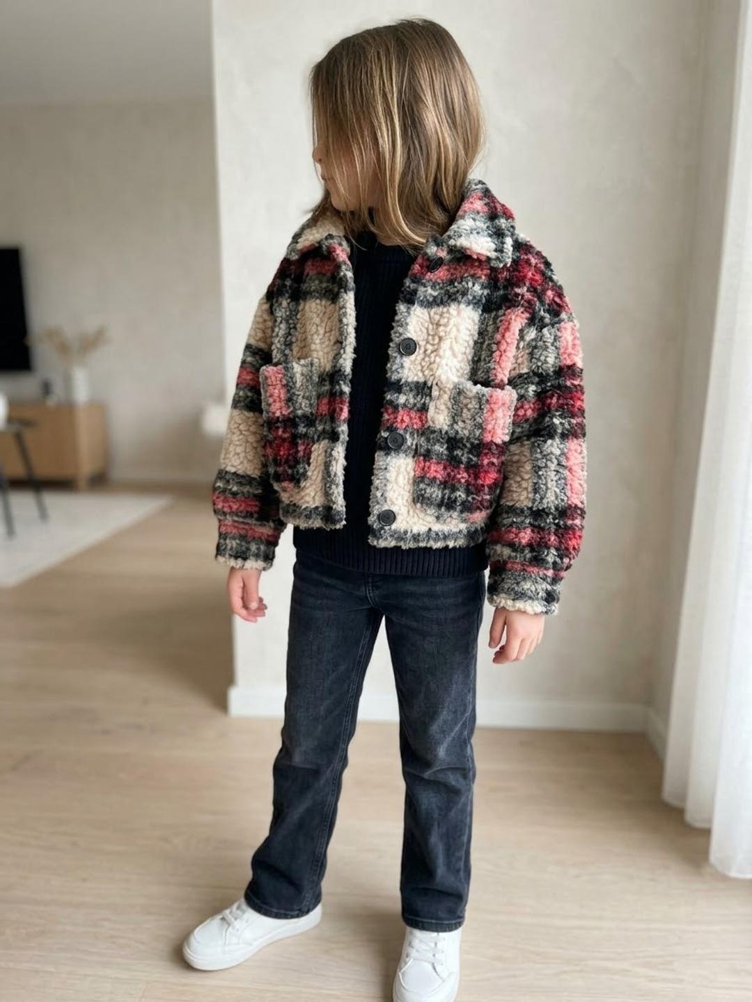 Zara Куртка Zara в клетку для девочки — фото 2
