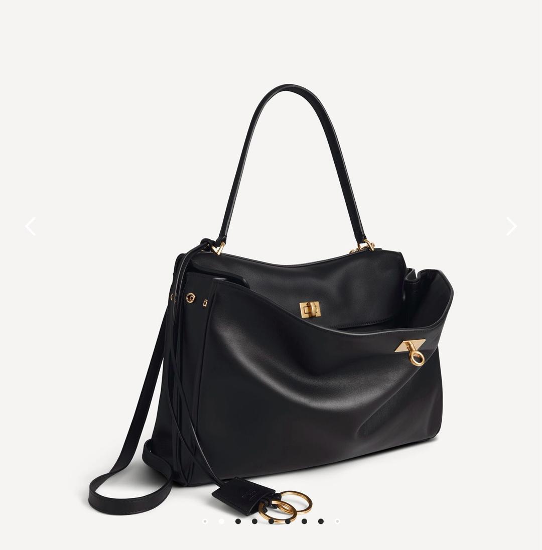 Balenciaga кожаная сумка Balenciaga Rodeo черного цвета с золотистой фурнитурой, р-р Medium — фото 2