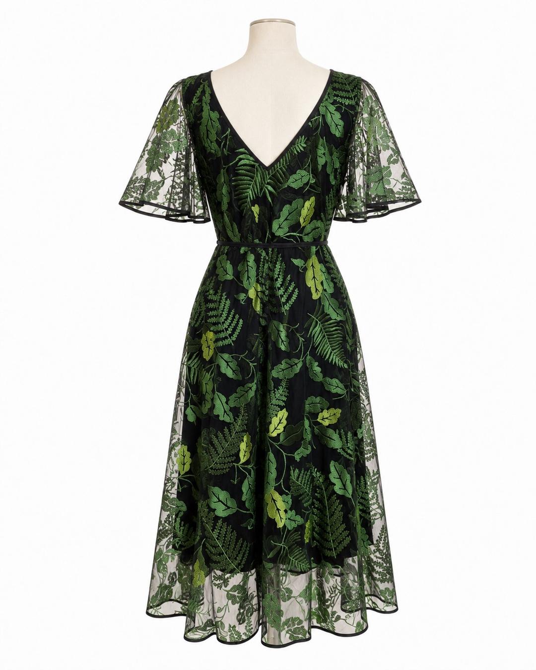 Marks & Spencer M&S Collection — роскошное миди-платье с ботанической вышивкой, размер 38 — фото 2
