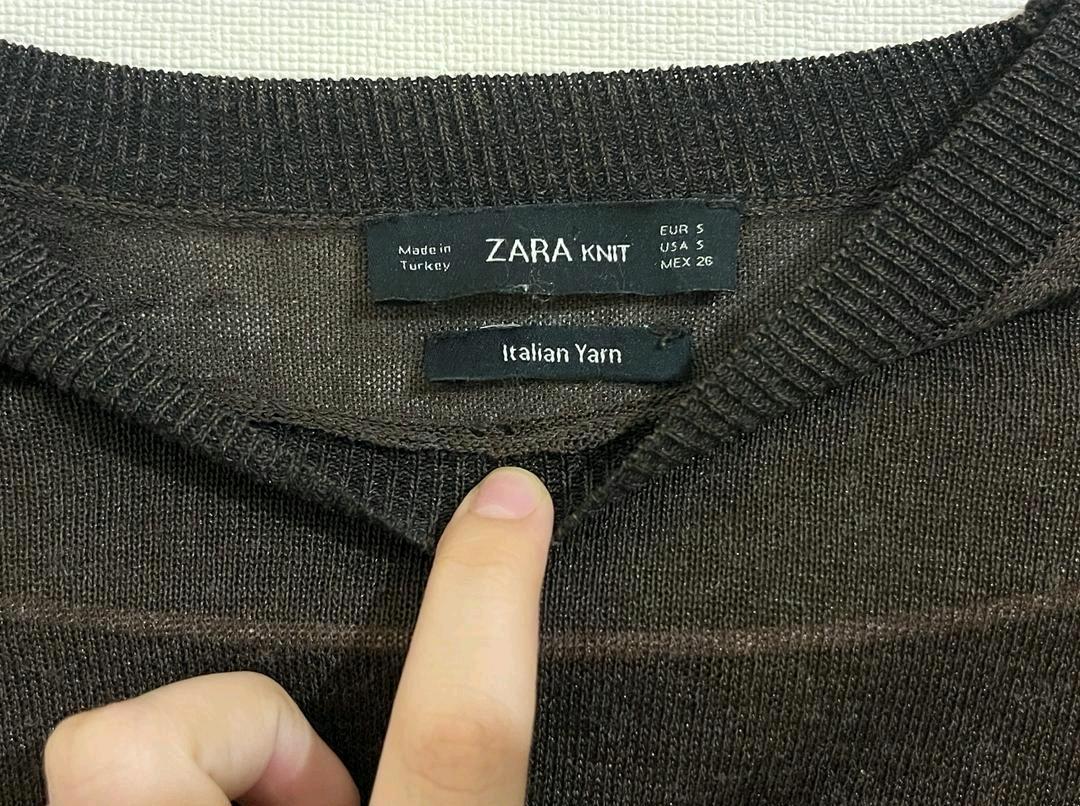 Zara Коричневый лонгслив — фото 2