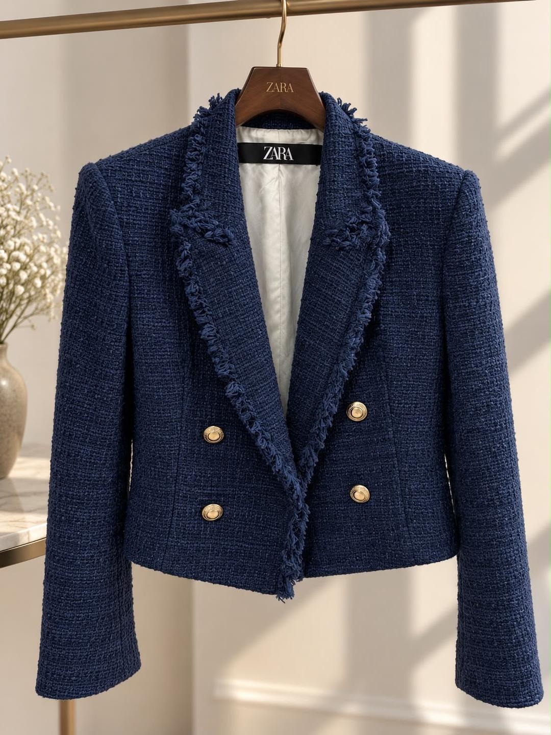 Zara Твидовый пиджак ZARA — фото 2