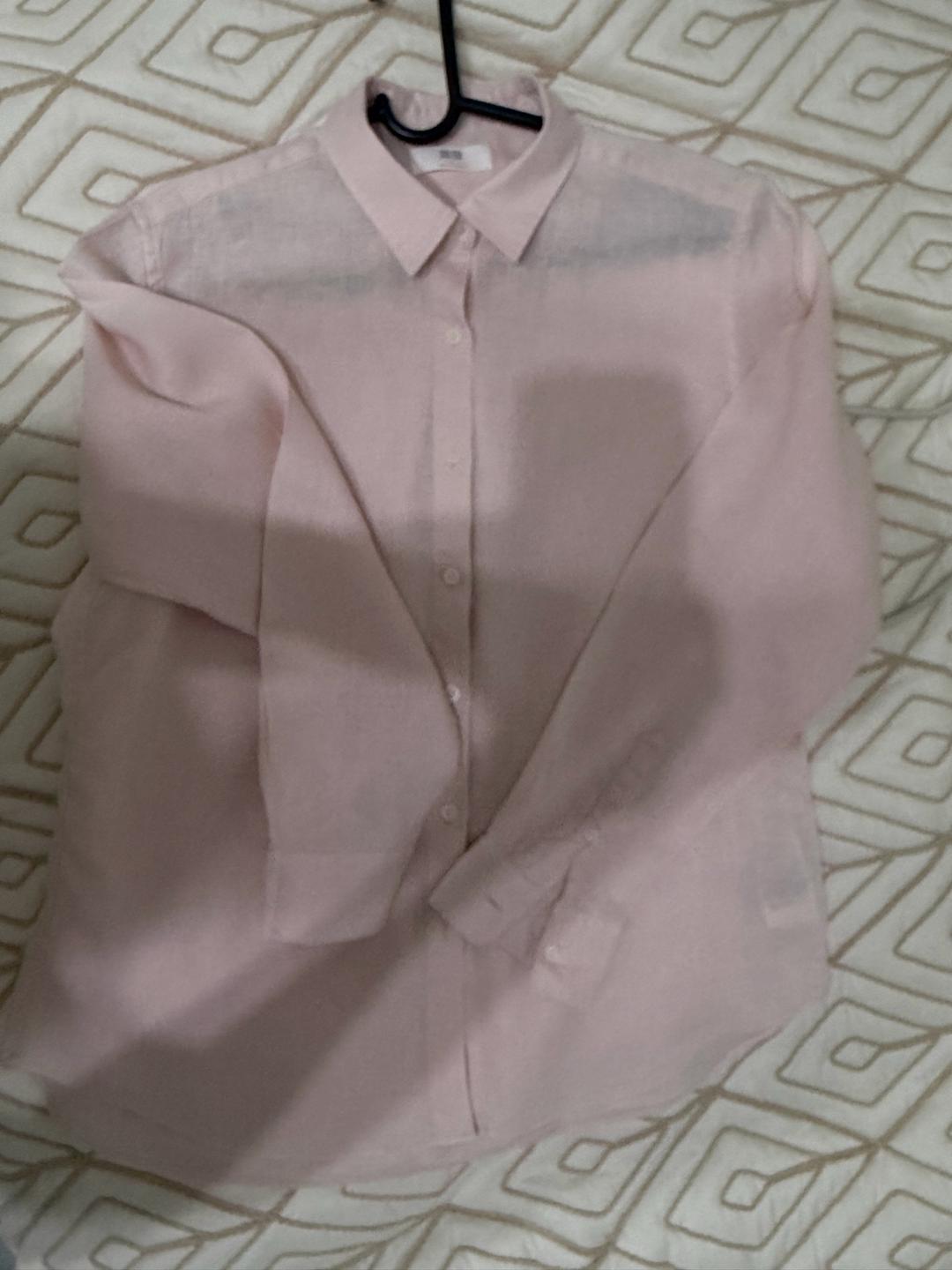 Uniqlo Женская рубашка Uniqlo лён — фото 2