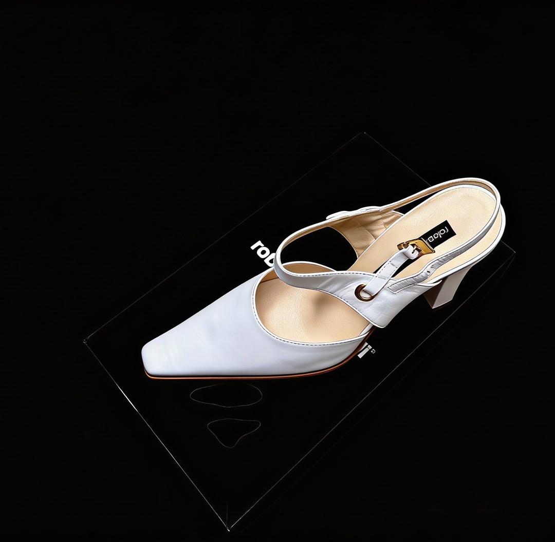 Roberto Botticelli Белые туфли Roberto Botticelli 🇮🇹 итальянский бренд, slingback — фото 2