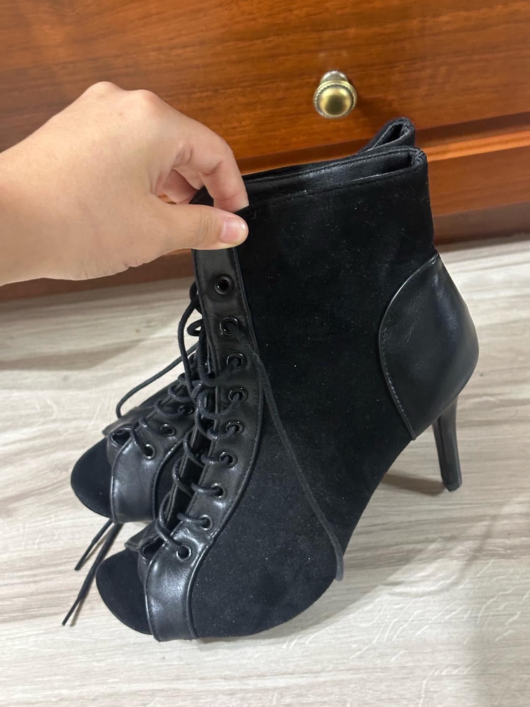 Нет бренда Ботильоны на шнуровке с открытым носом туфли для танцев high heels — фото 2