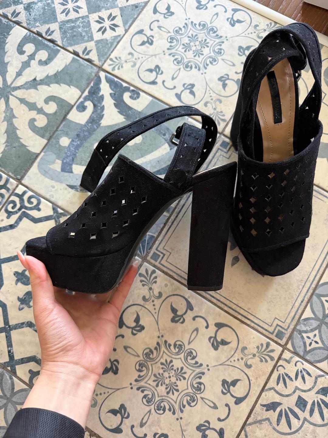 Zara Черные босоножки Zara — фото 2