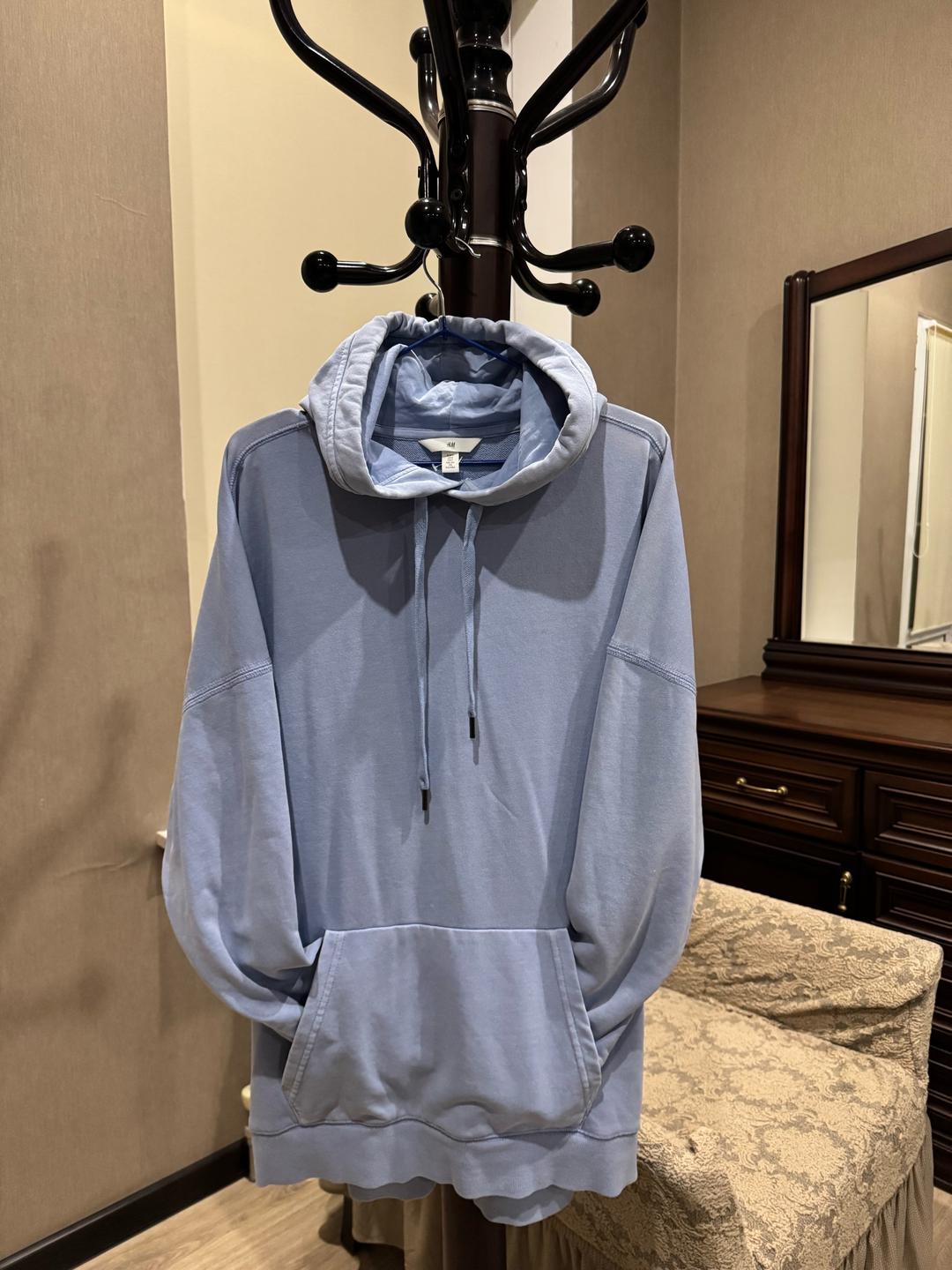 H&M Худи, толстовка H&M, голубого цвета — фото 2