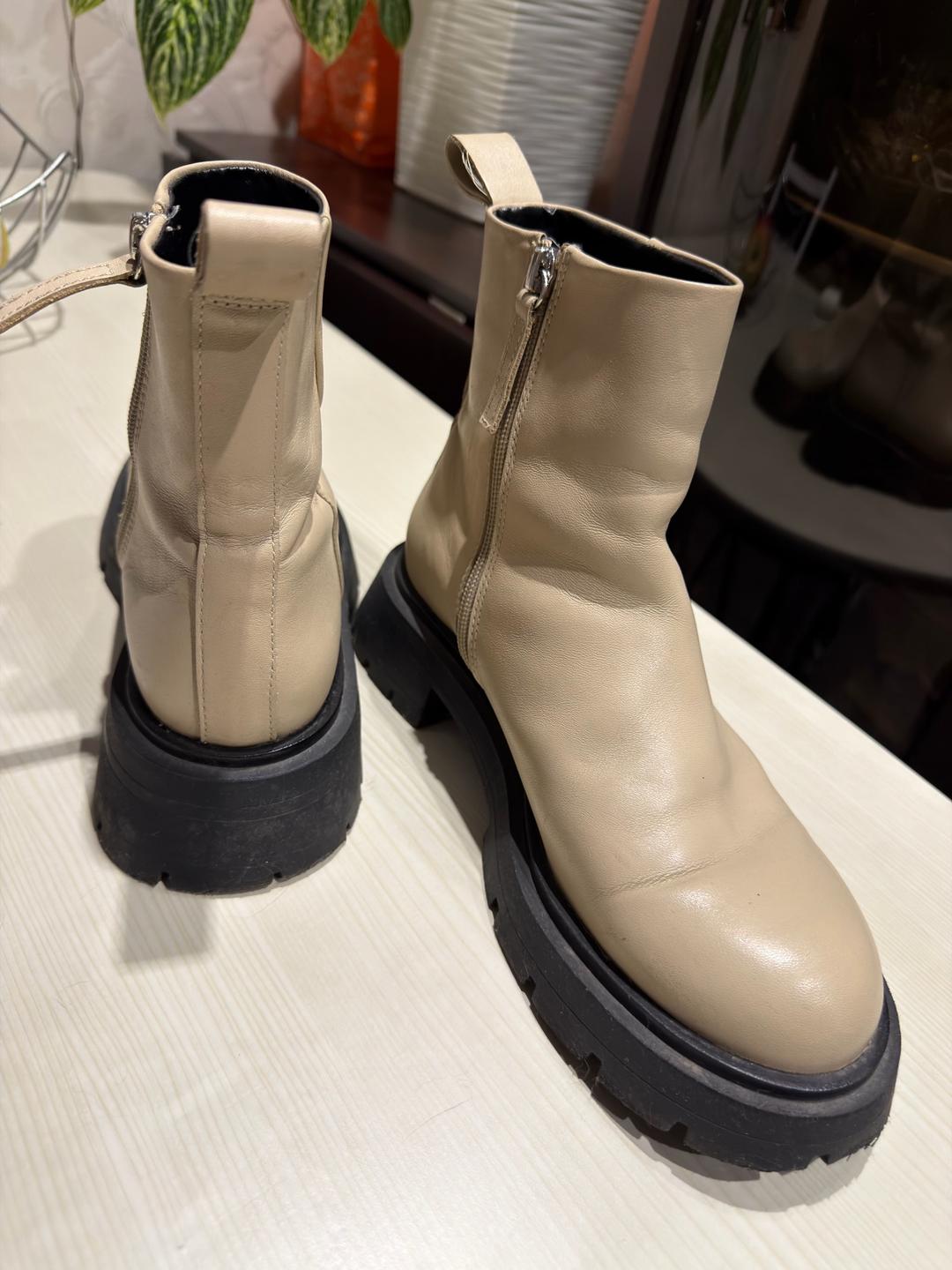 Zara Zara Женские ботинки на тракторной подошве — фото 2