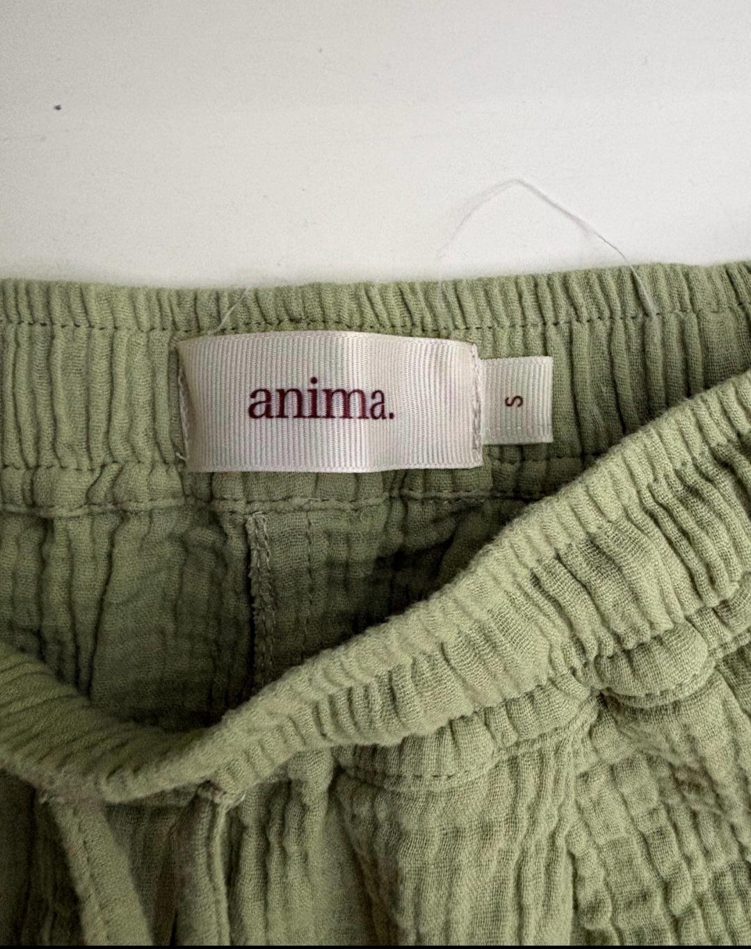 Anima Фисташковые муслиновые брюки Anima, S — фото 2