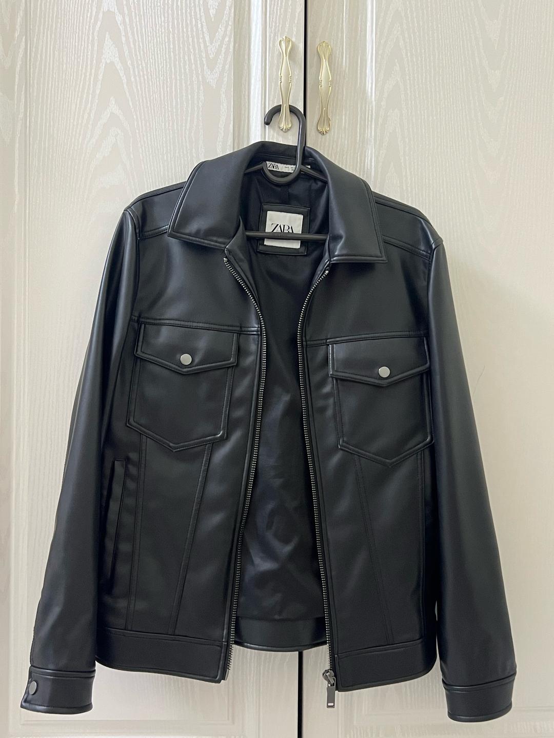 Zara Кожаная куртка мужская Zara — фото 2