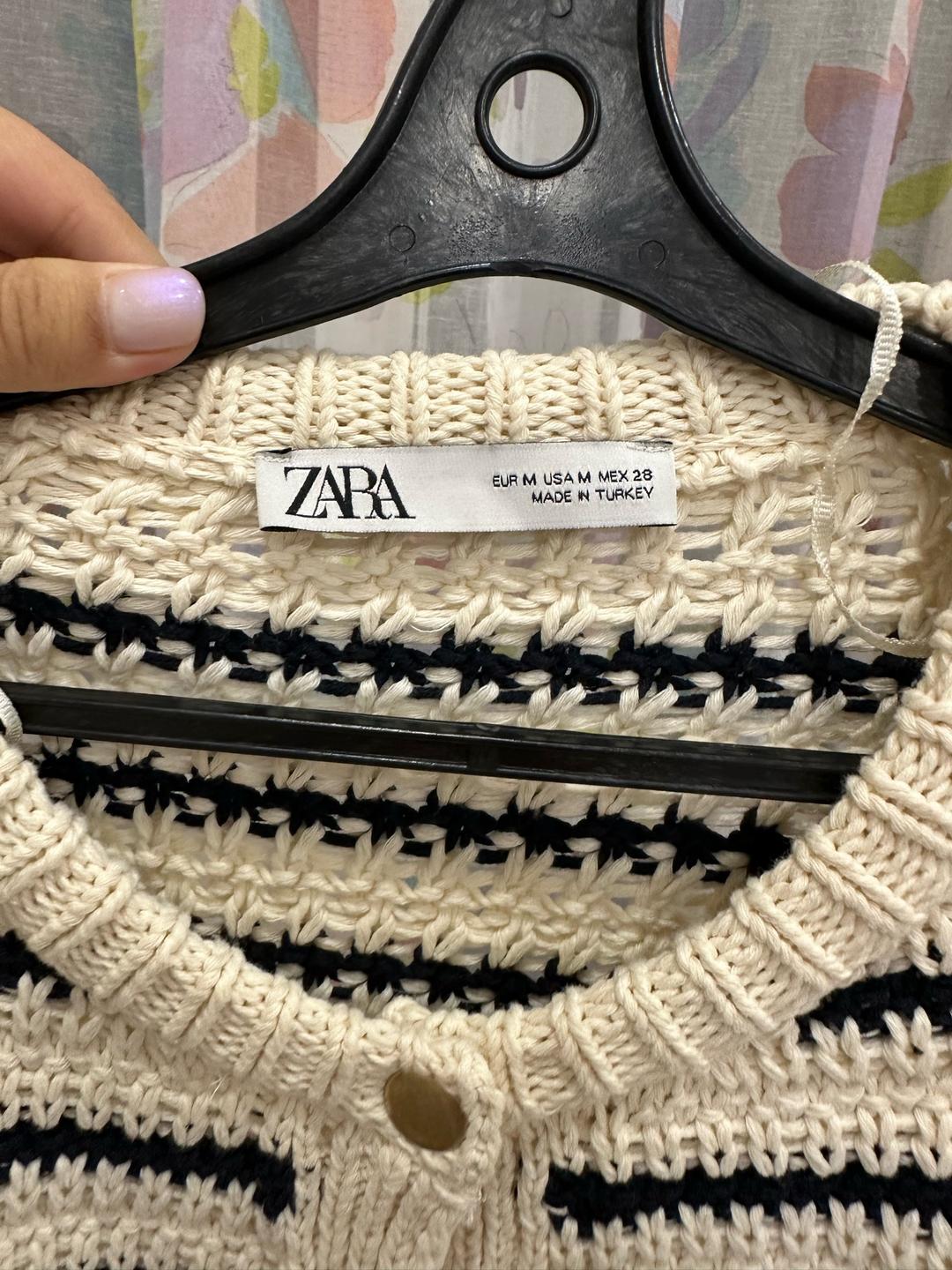 Zara Кардиган Zara в полоску на пуговицах — фото 2