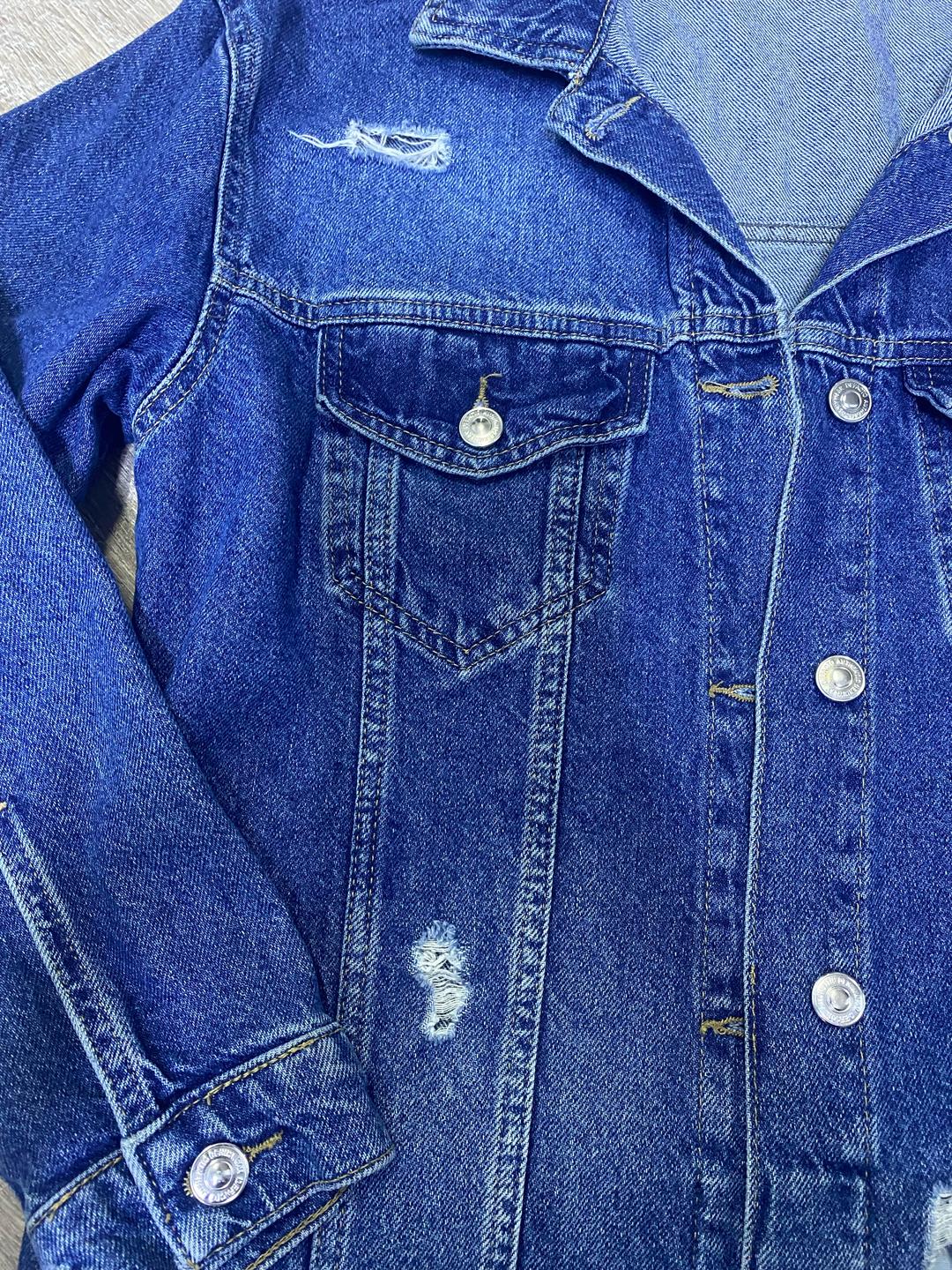 DeFacto Джинсовая куртка DeFacto DF Jeans S с эффектом потертостей | Oversize, Casual — фото 2