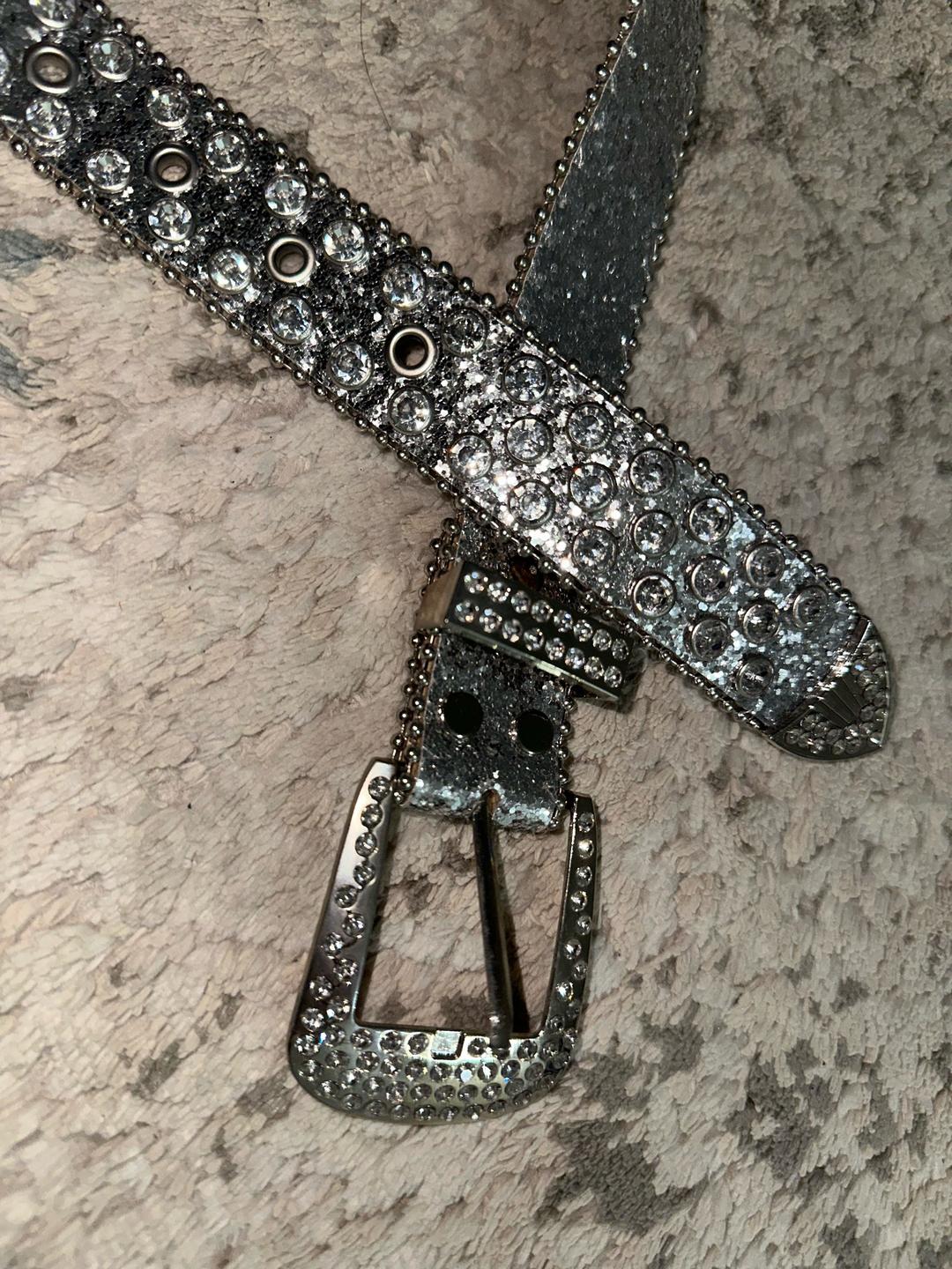 Нет бренда Женский ремень со стразами — фото 2