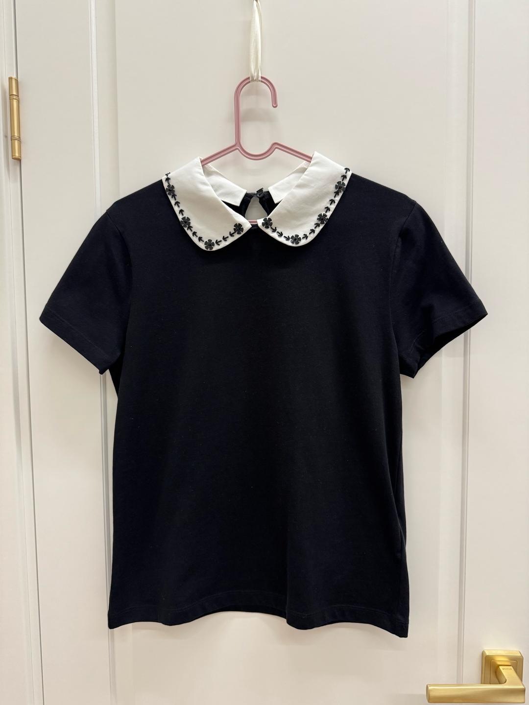 RED Valentino Red Valentino, футболка размер M, с отстегиваемым воротником, 100% хлопок. — фото 2