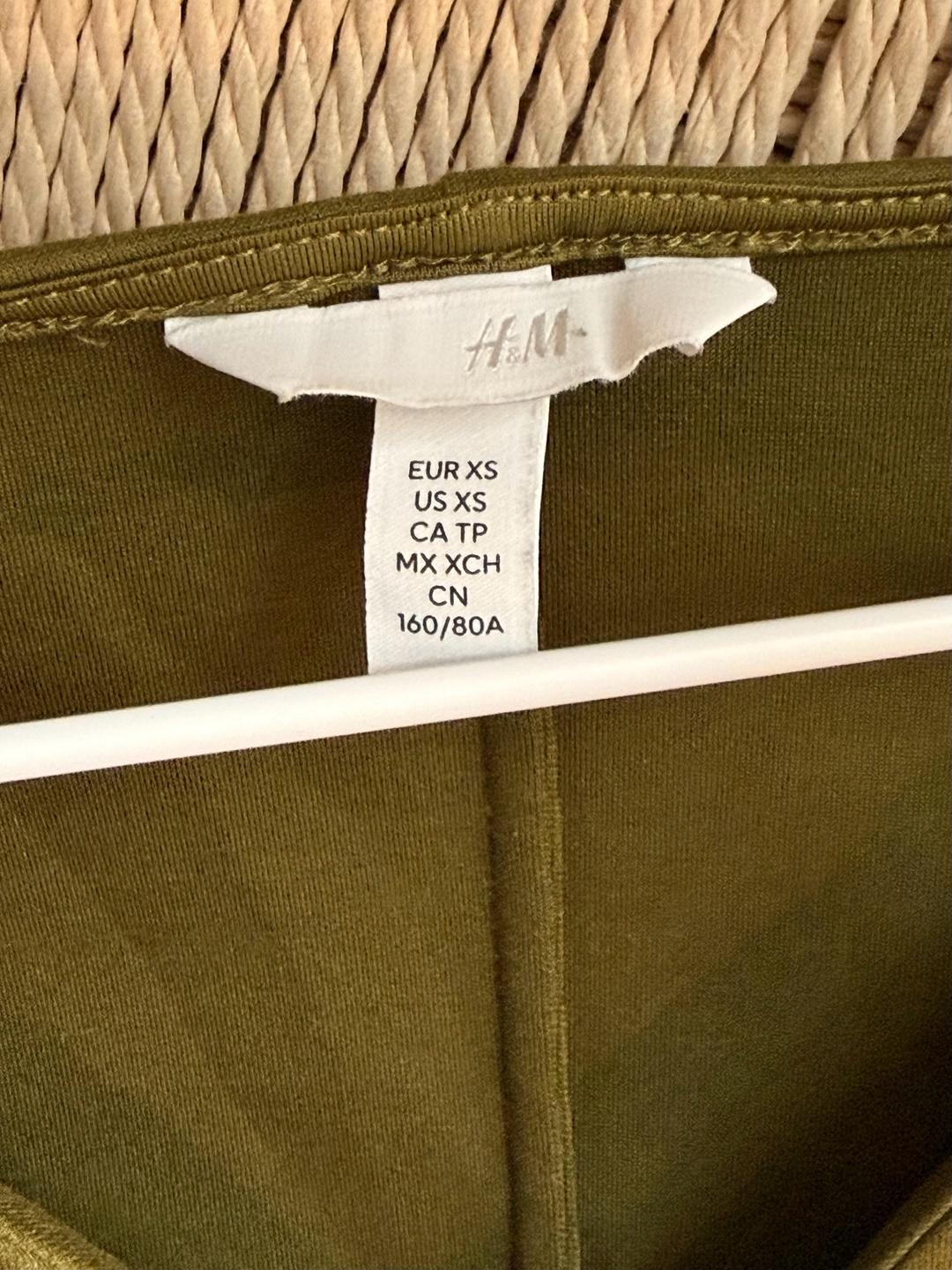 H&M Оливковый лонгслив — фото 2