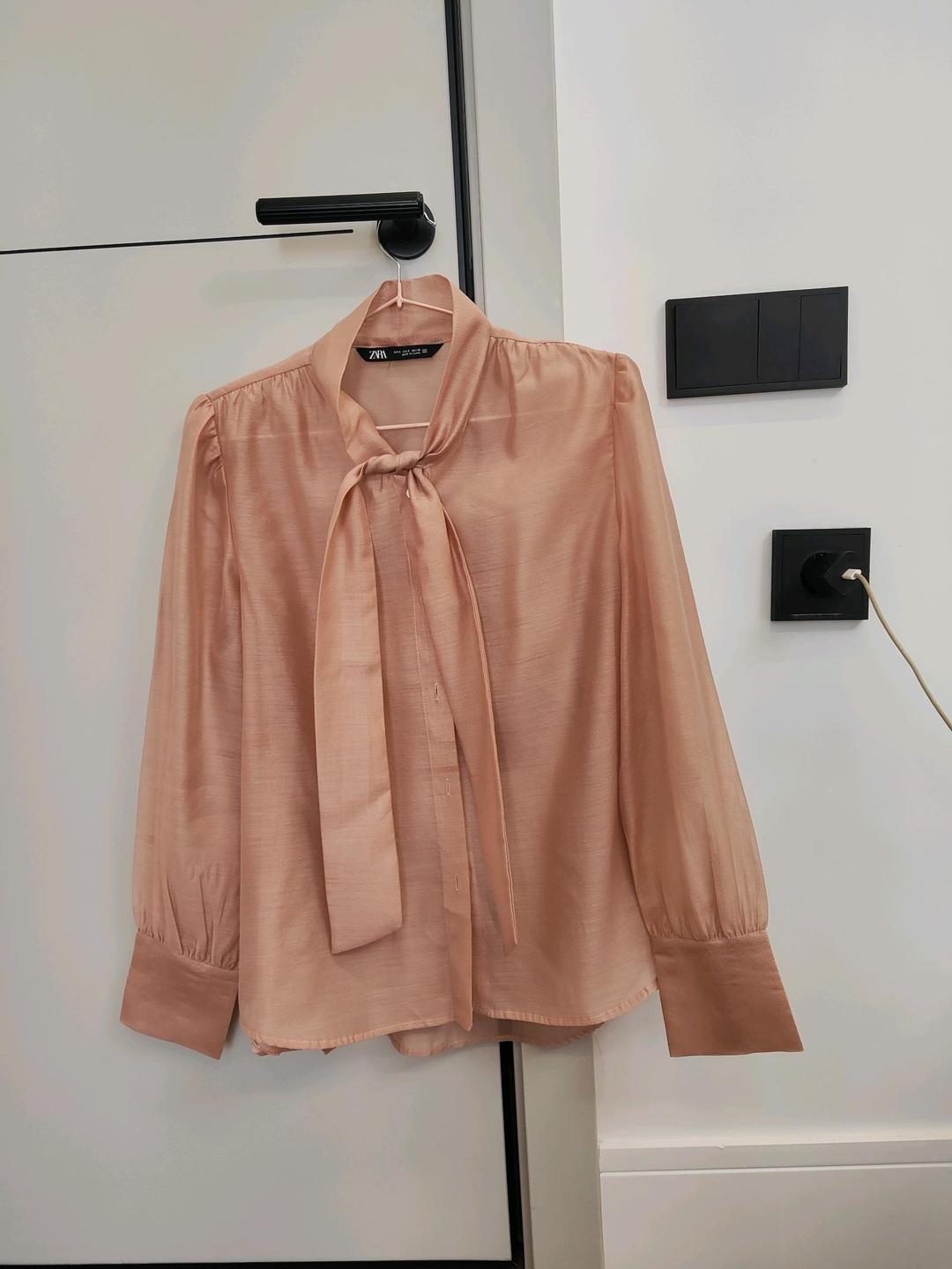 Zara Блузка женская ZARA с бантом — фото 2