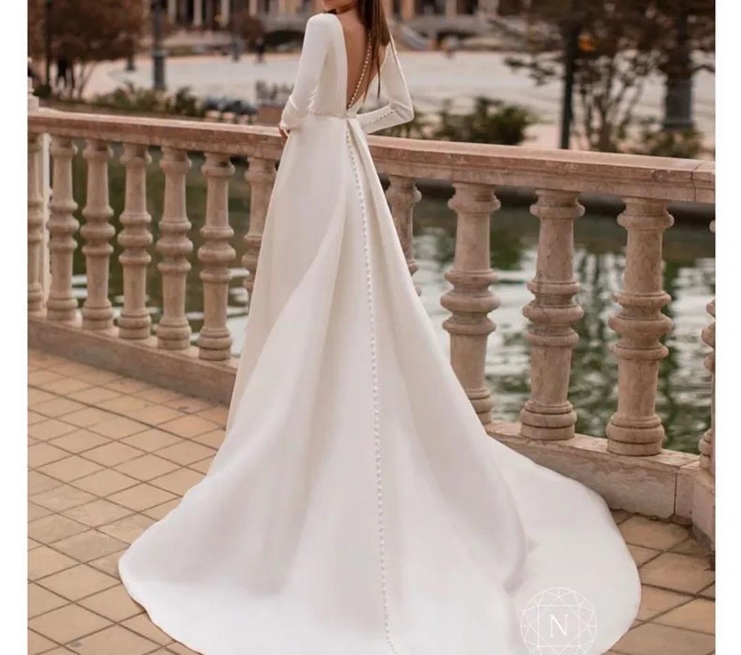 Нет бренда Свадебное платье, цвета Айвори — фото 2