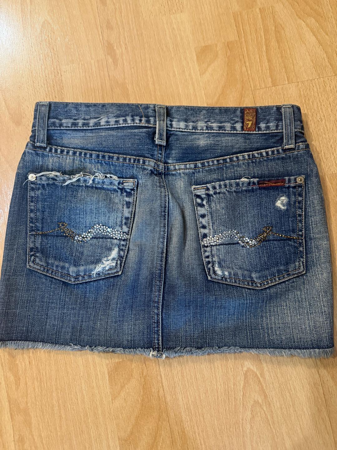 7 For All Mankind Джинсовая юбка 7 For All Mankind — фото 2