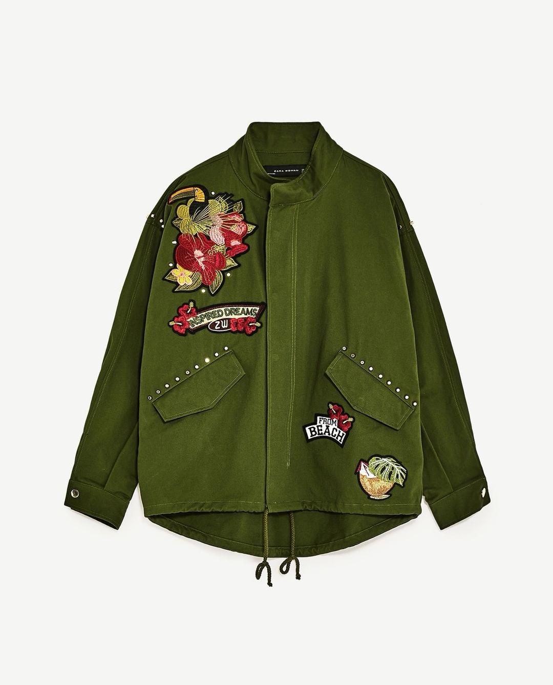 Zara Куртка Zara с вышивкой — фото 2