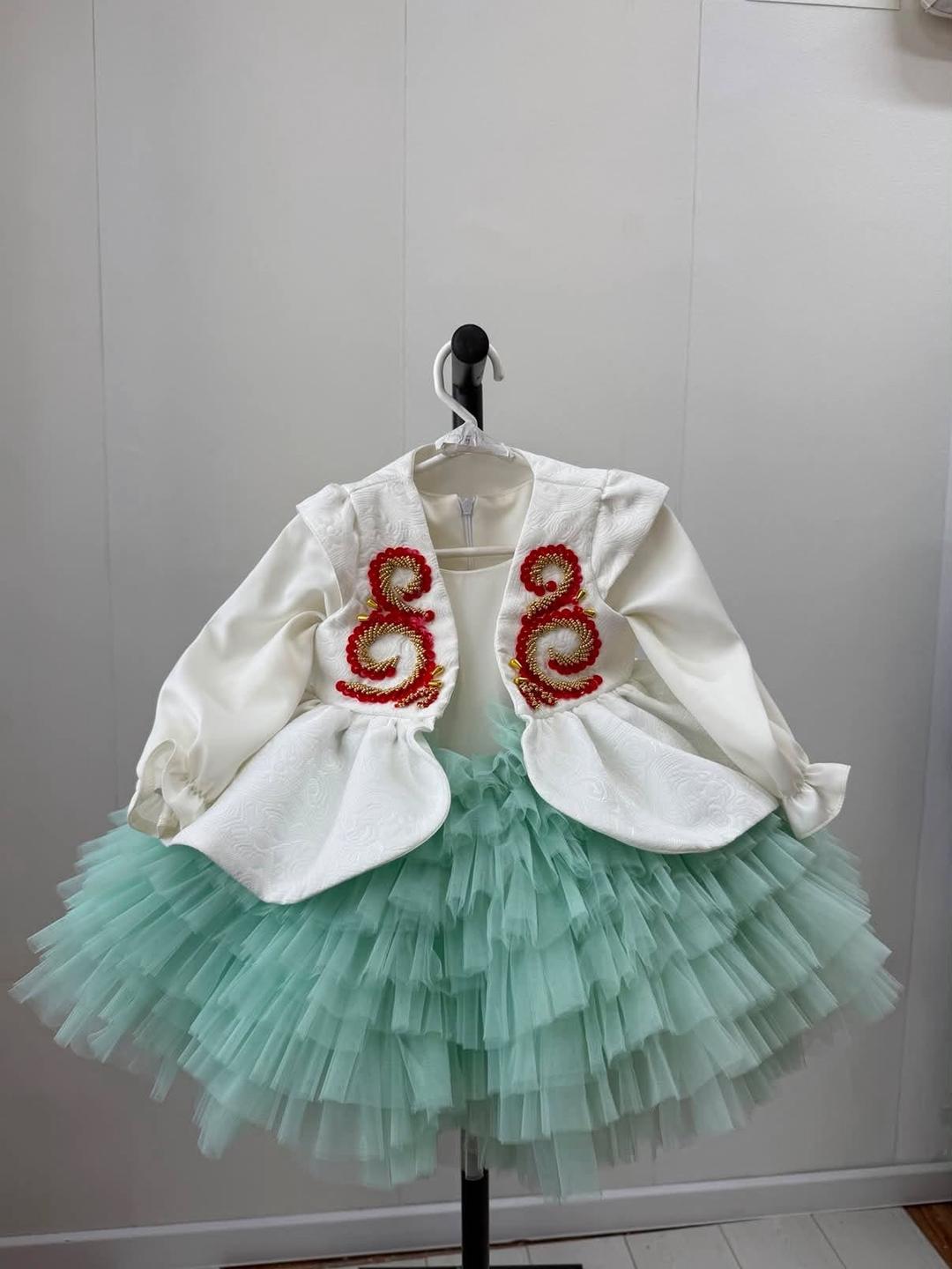 Handmade (ручная работа) Нарядное платье с национальным орнаментом — фото 2