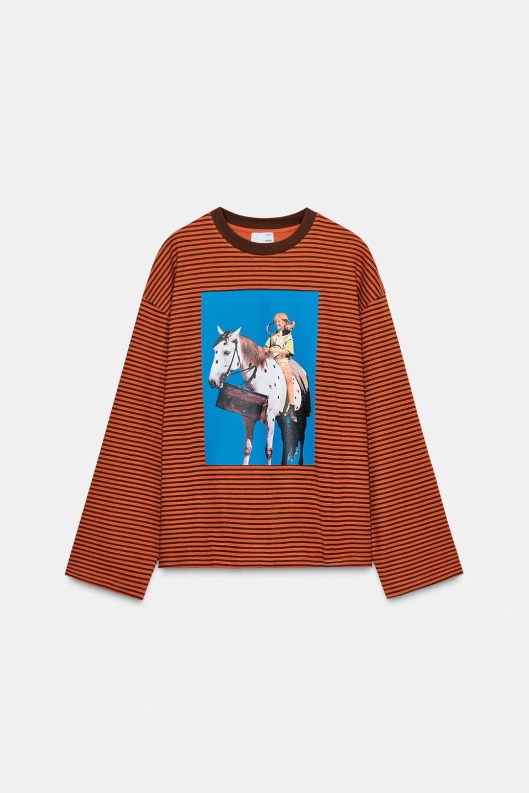 Zara Футболка «пеппи длинныйчулок™» в полоску — фото 2