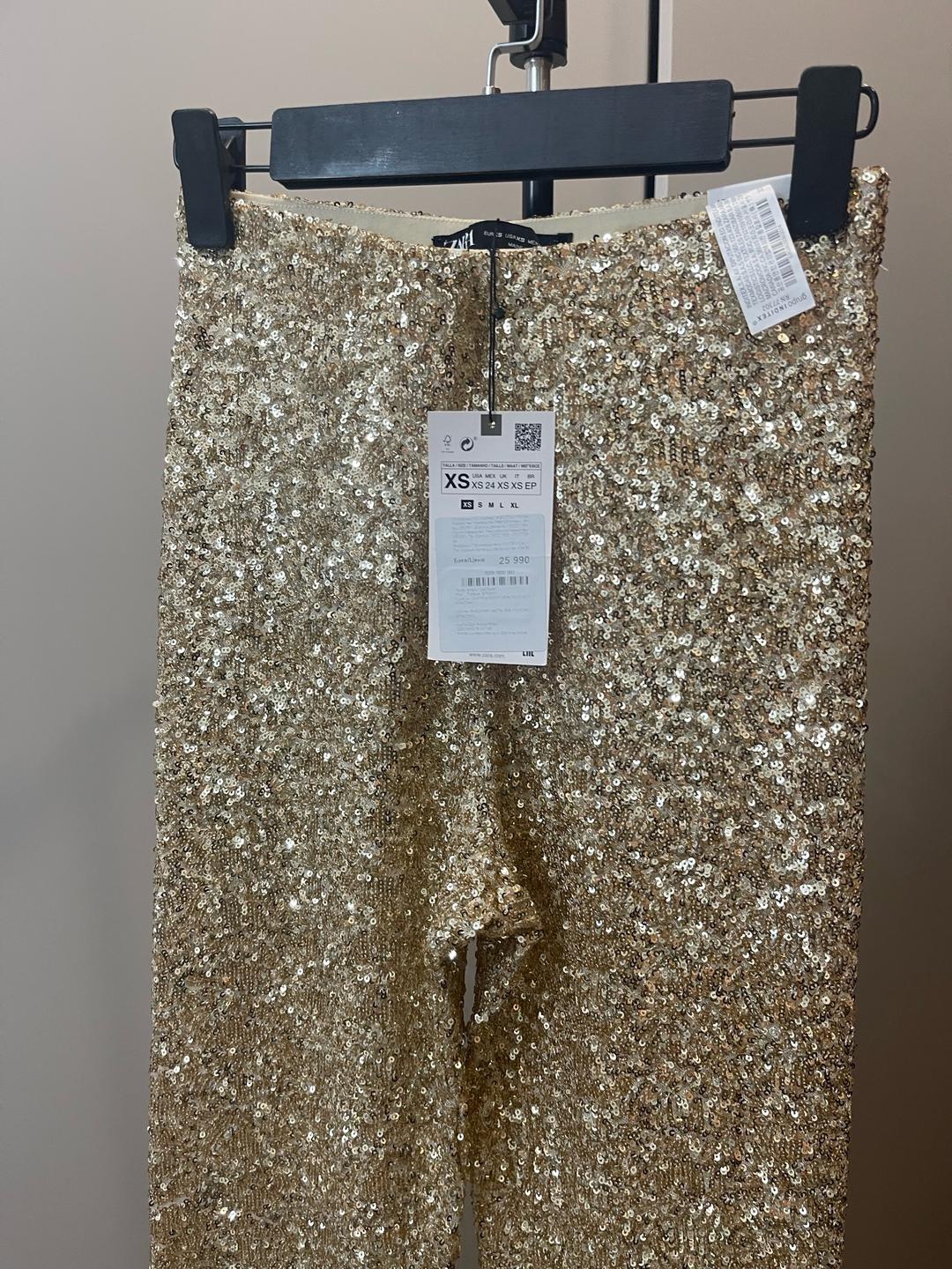 Zara Золотистые штаны Zara — фото 2