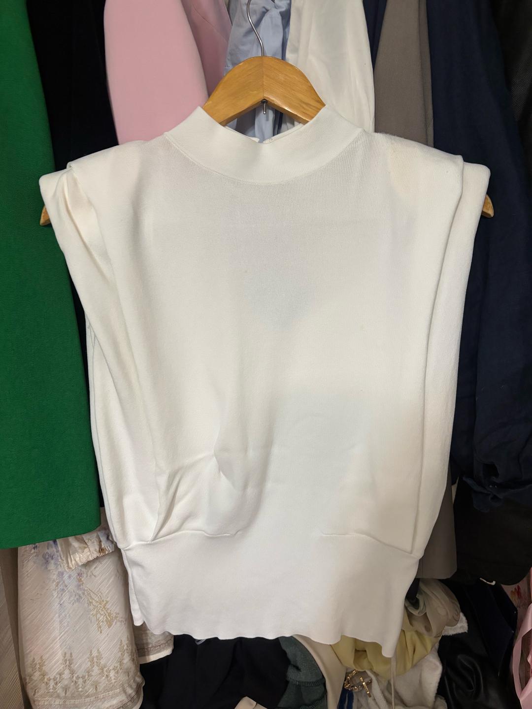 Zara Топ с подплечниками — фото 2