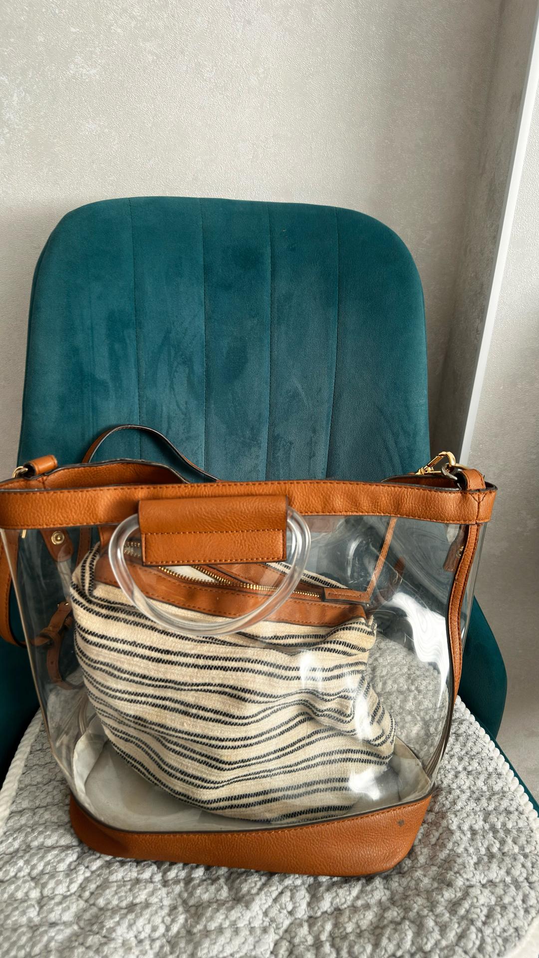 accessories London Прозрачная сумка с вставкой-органайзером — фото 2