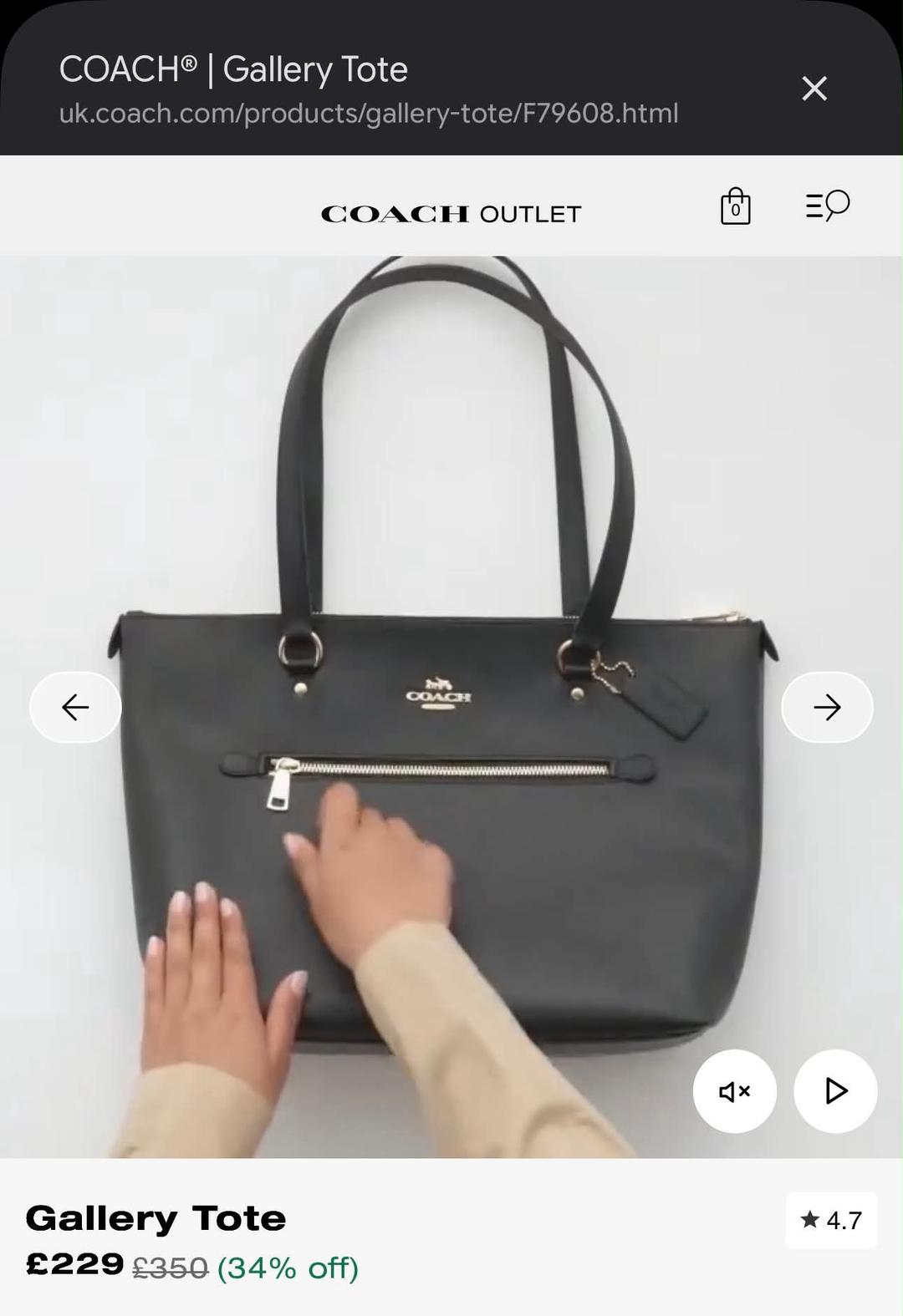 Coach Сумка Coach Gallery Tote (Crossgrain Leather) (оригинал, натуральная кожа) — фото 2