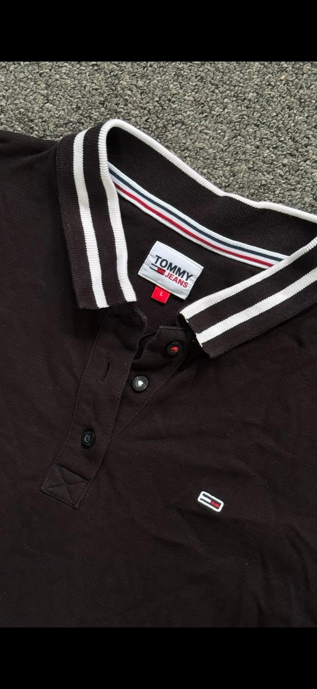 Tommy Jeans Черное поло — фото 2