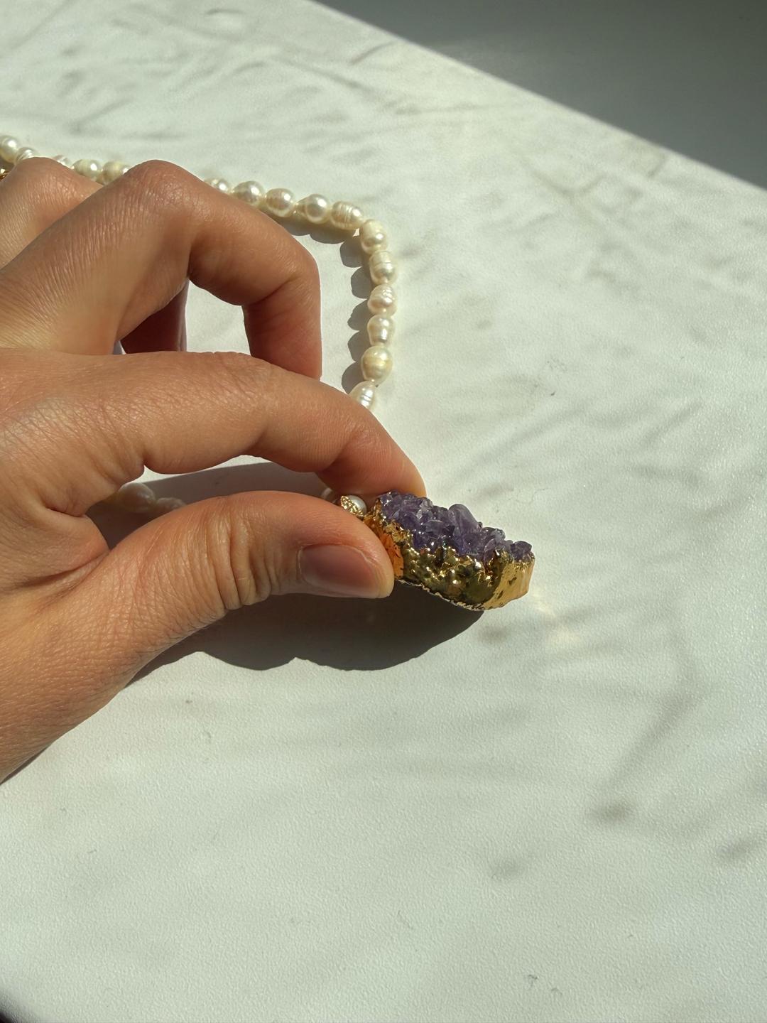 Handmade (ручная работа) На уральный жемчуг и камень — фото 2
