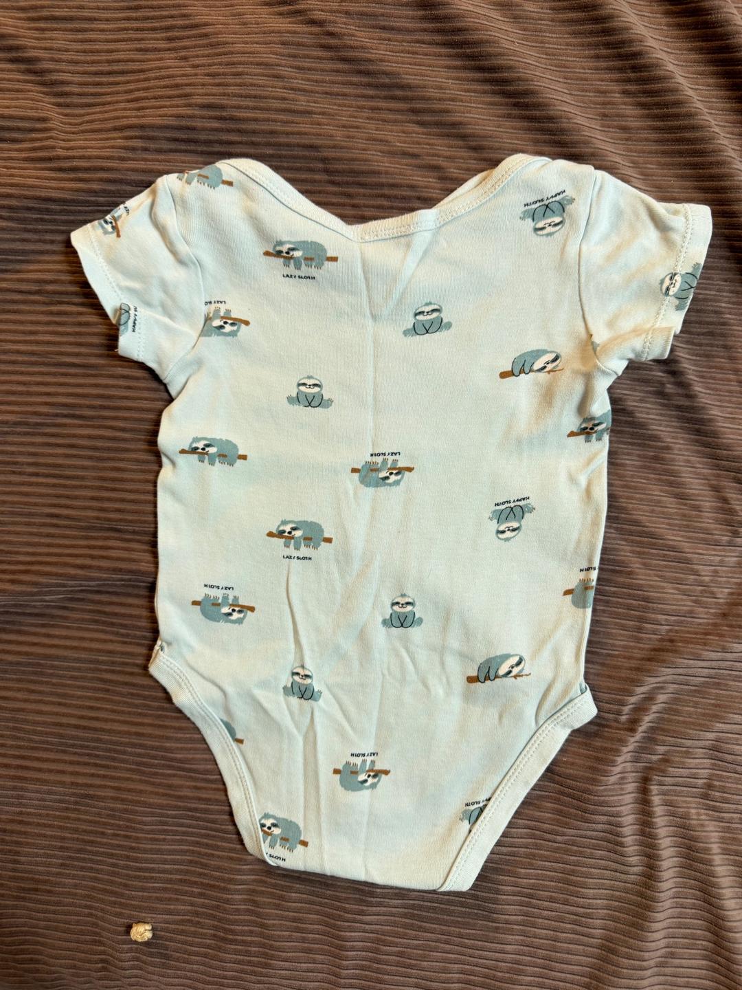 Baby Go Детское боди с принтом ленивцев — фото 2