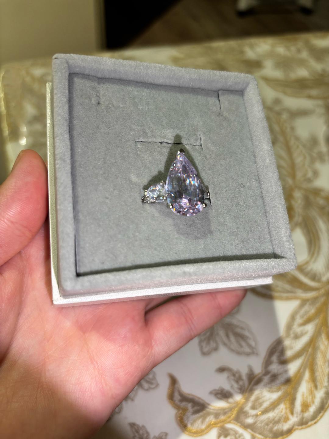 серебро 925 Кольцо с крупным камнем из серебра 925 пробы — фото 2