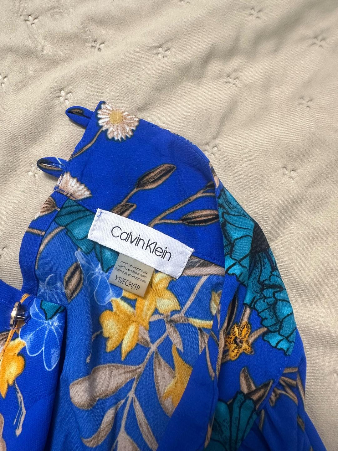 Calvin Klein Блузка с цветочным принтом Calvin Clein — фото 2