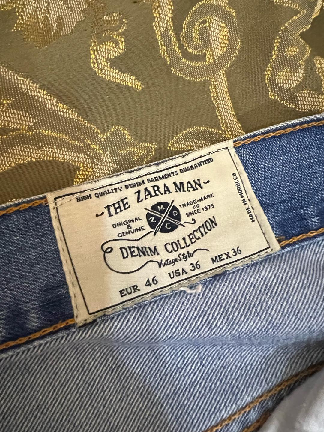 the zara man Джинсы синие мужские — фото 2