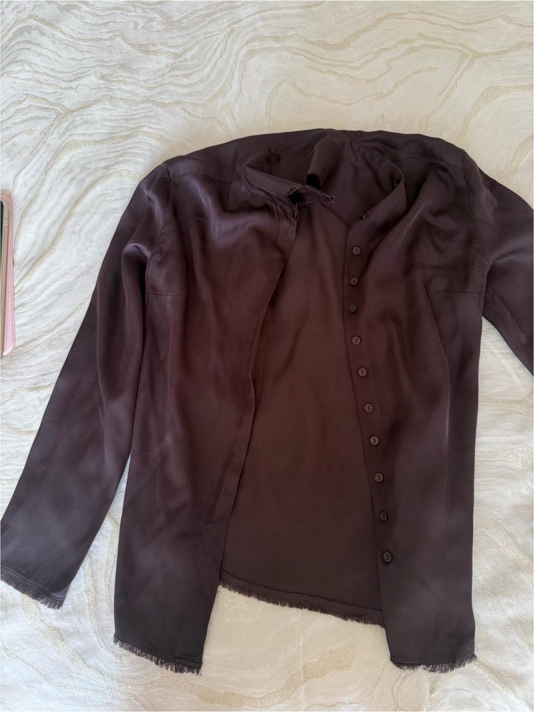 Massimo Dutti Рубашка Massimo Dutti с необработанным краем — фото 2