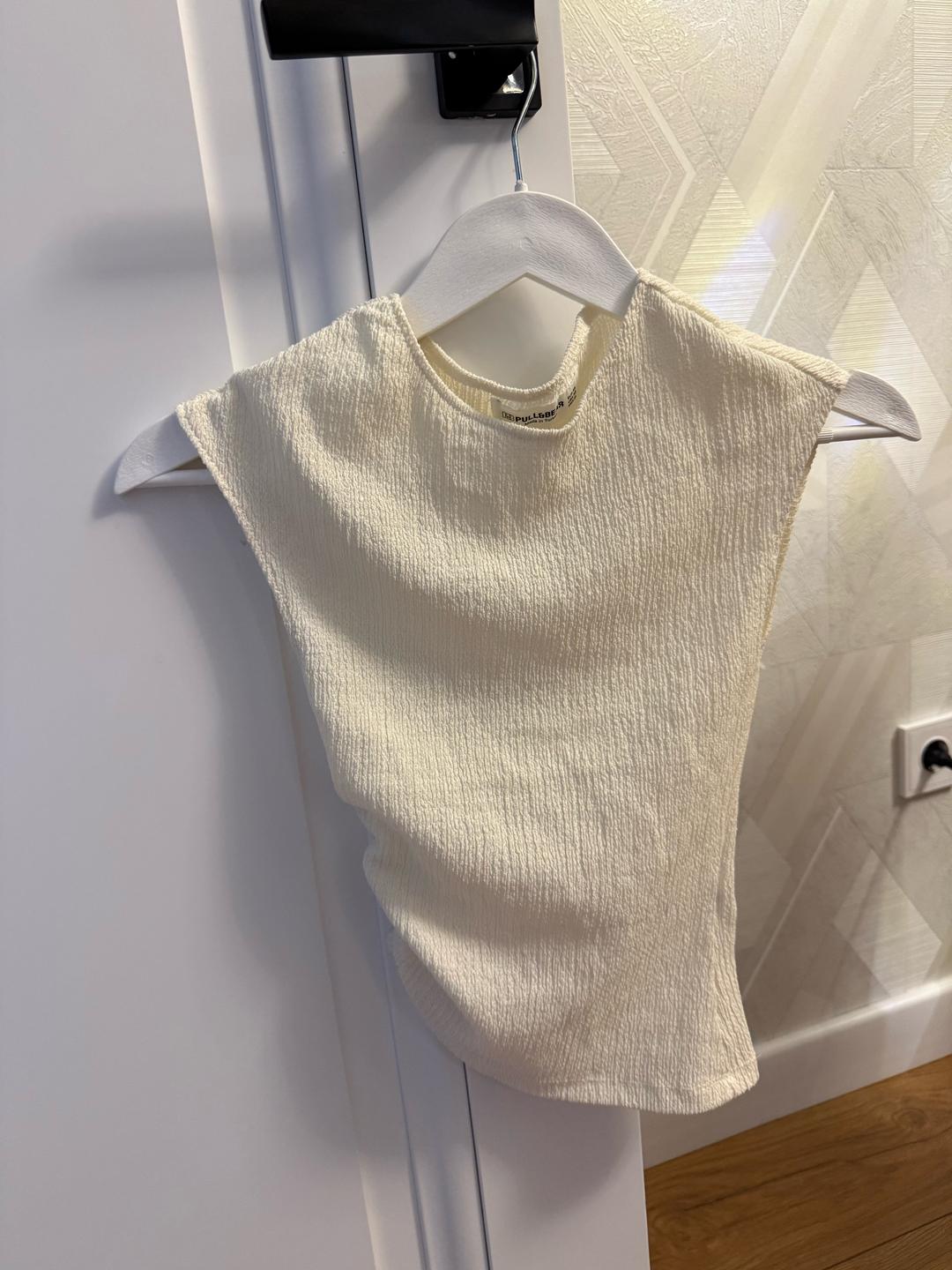 Pull & Bear Белая слим футболка Pull and bear — фото 2