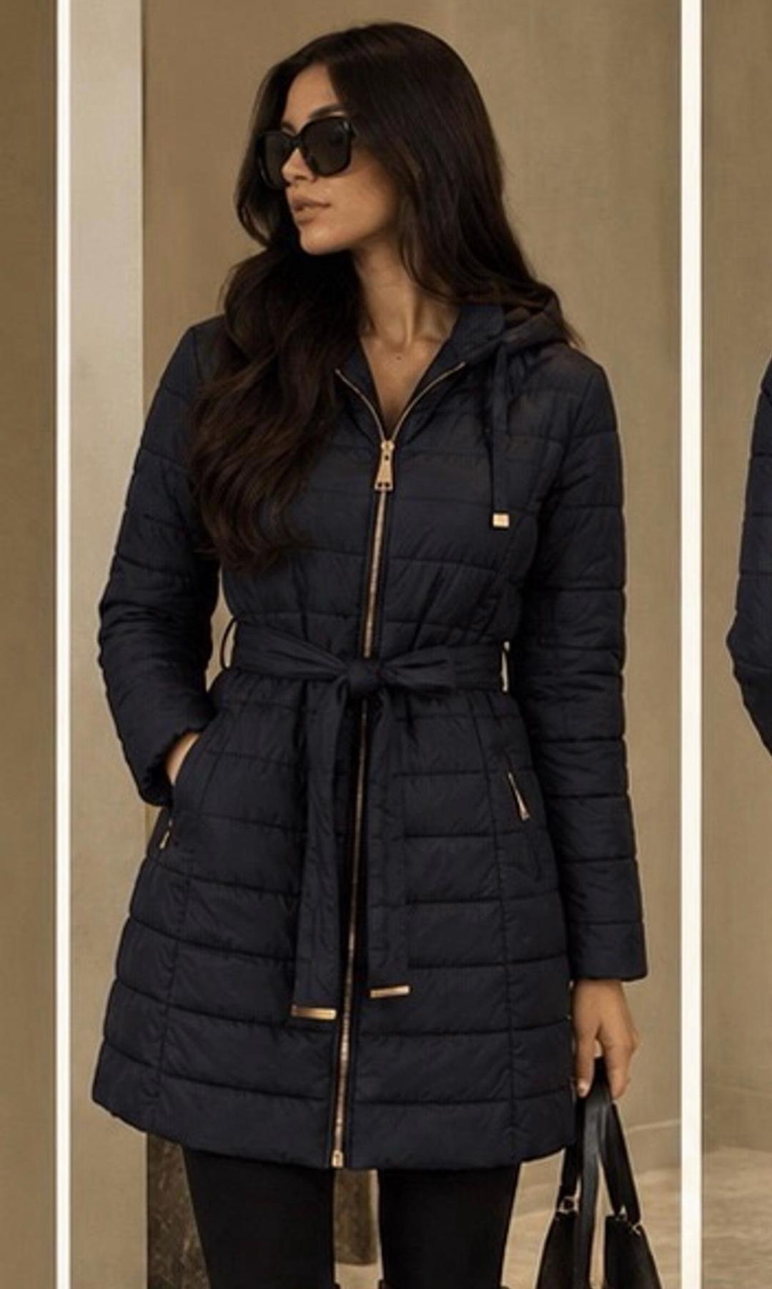 Massimo Dutti Куртка стеганая с поясом — фото 2