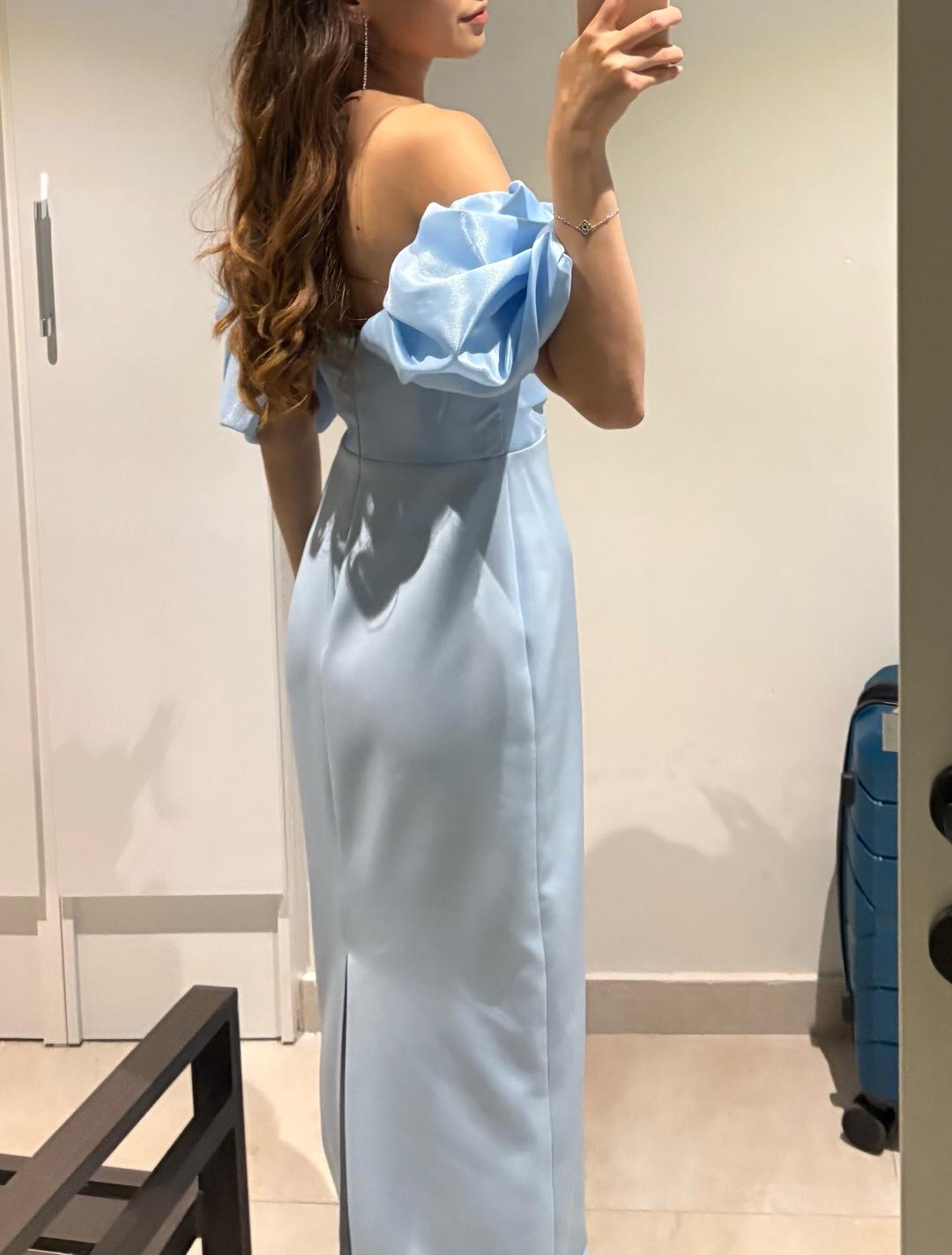 PRIMA LA SPOSA Голубое вечернее платье Prima la sposa XS-S — фото 2