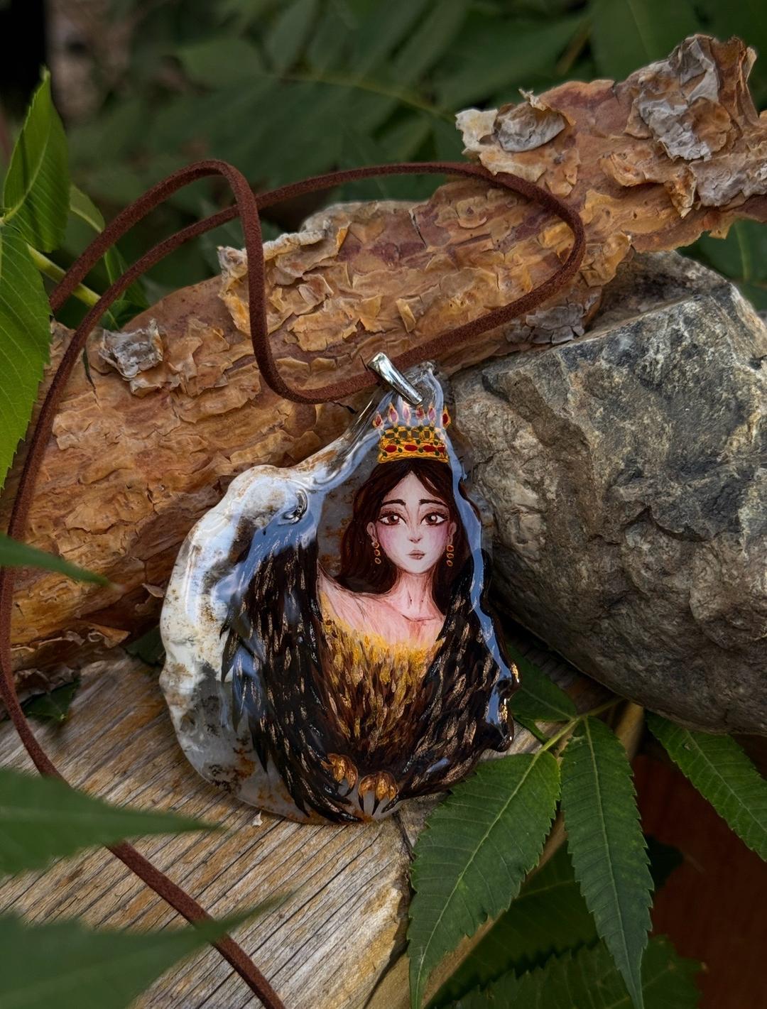 Handmade (ручная работа) Кулон ручной работы с птицей Сирин — фото 2