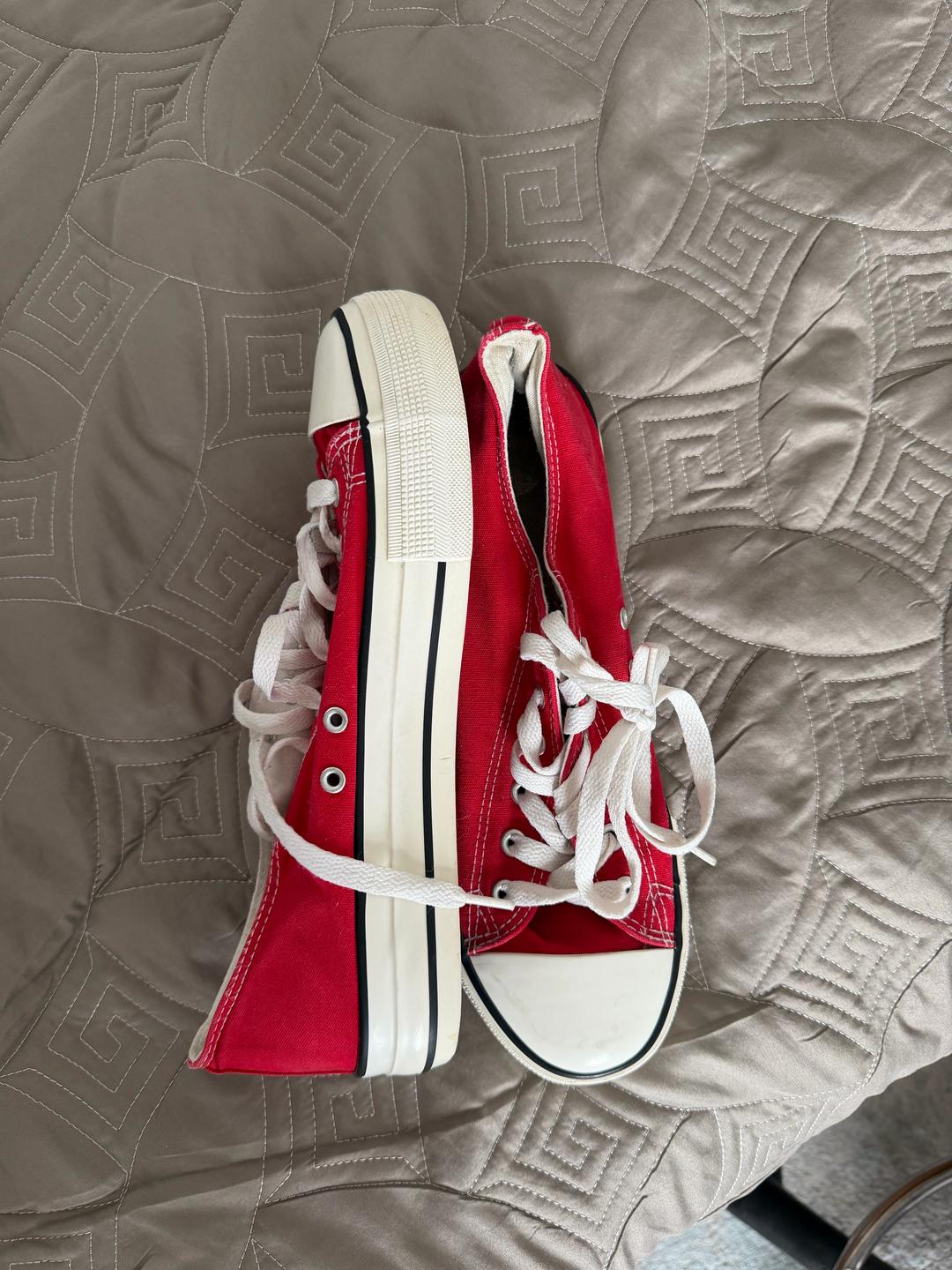 Converse Красные текстильные кеды — фото 2