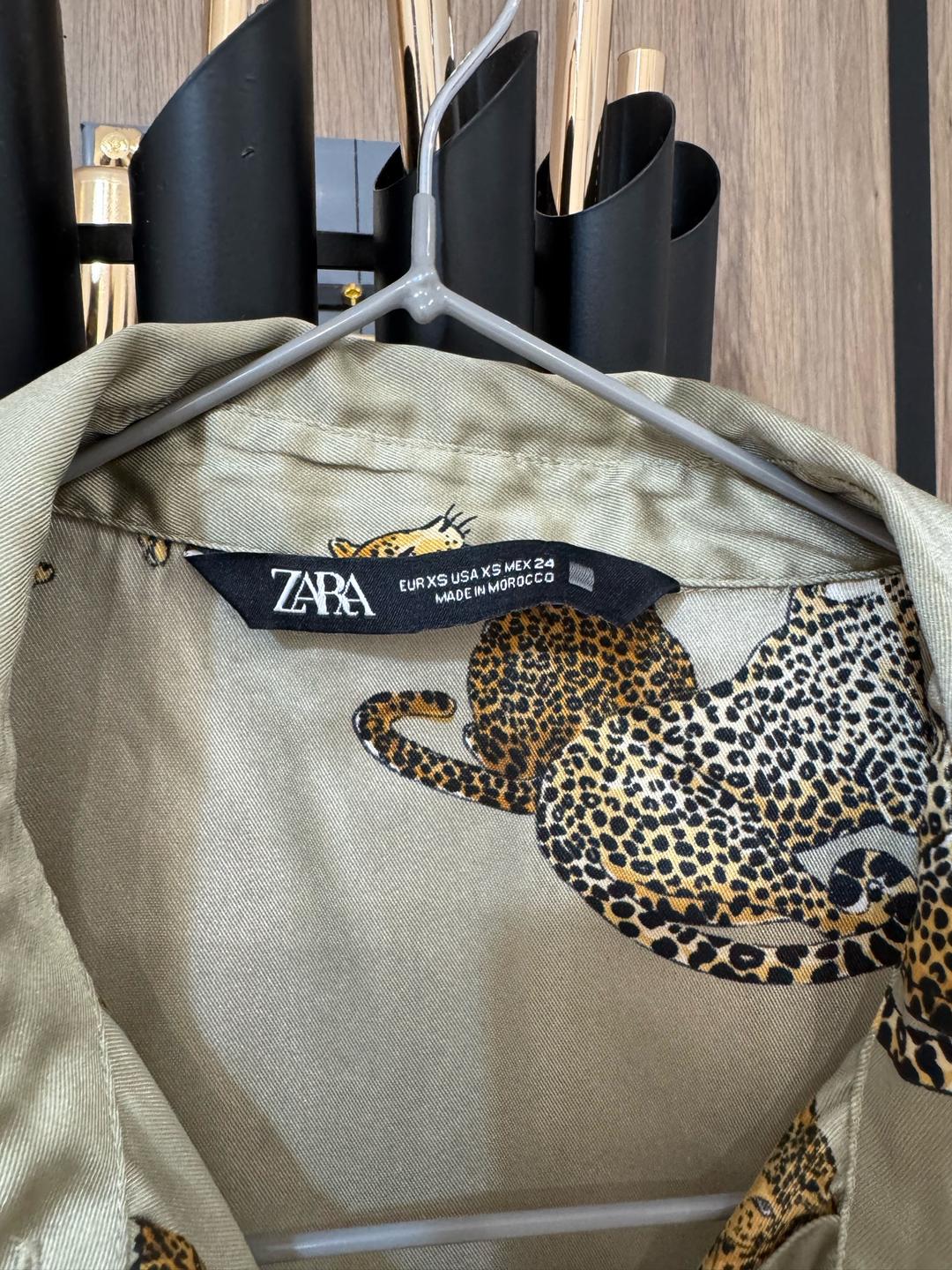 Zara Рубашка ZARA с леопардовым принтом — фото 2