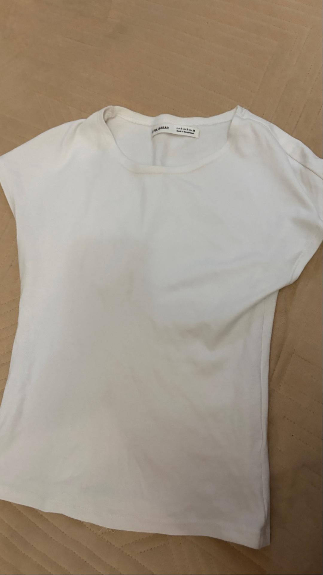 Pull & Bear Белая футболка (в стиле Skims) — фото 2