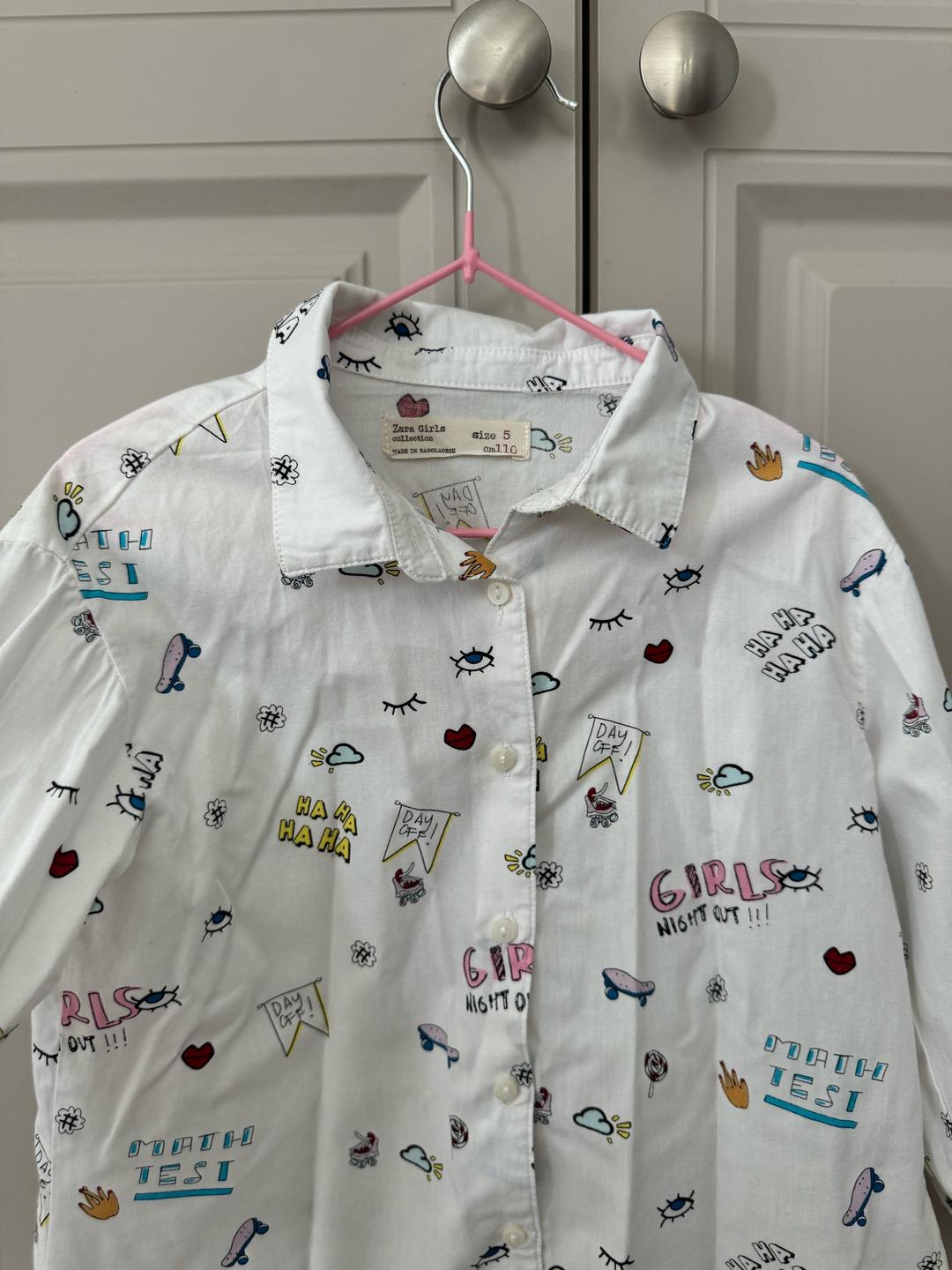 Zara Рубашка zara для девочки — фото 2