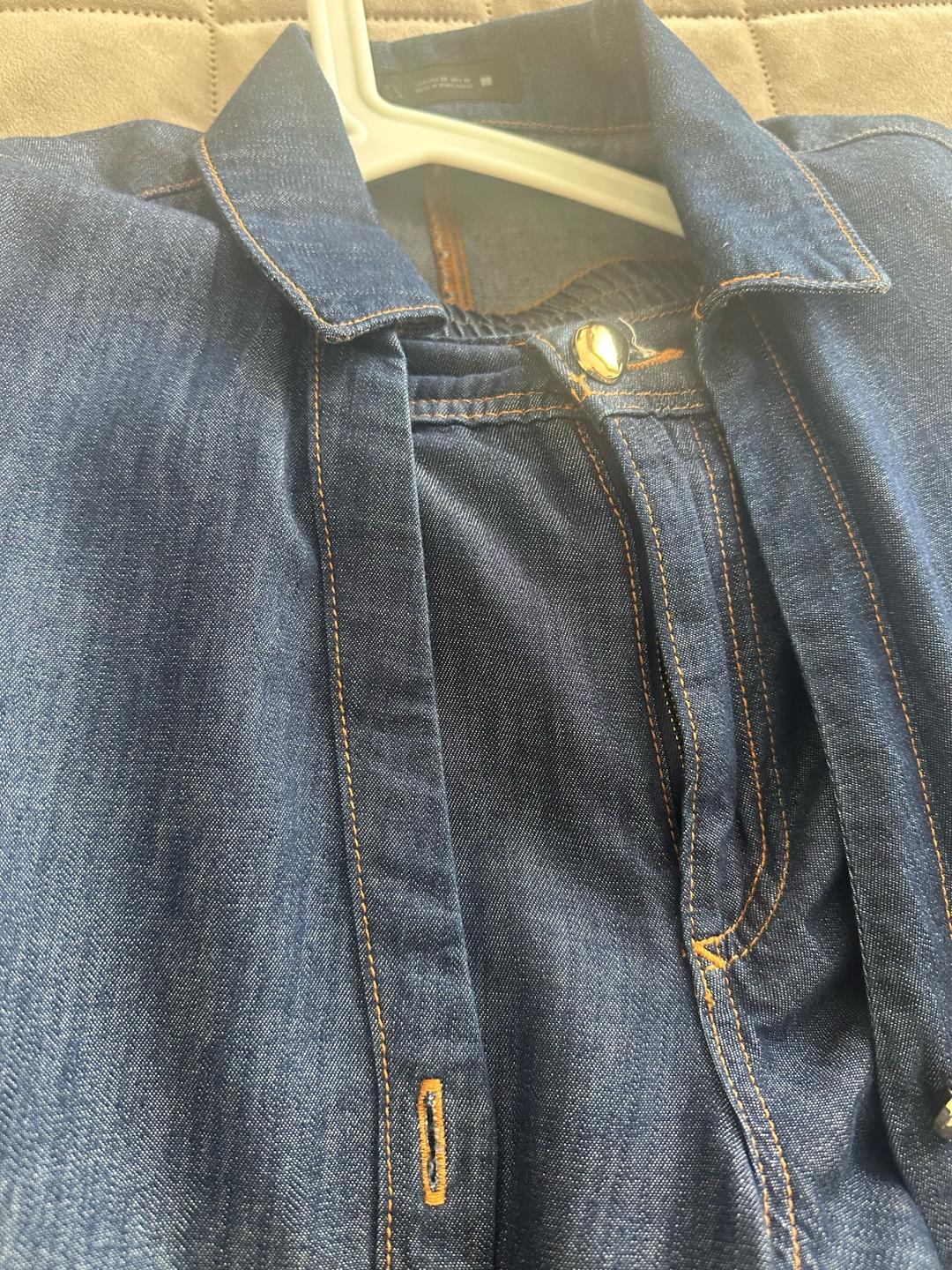 Zara Джинсовый костюм ZARA из рубашки и брюк — фото 2