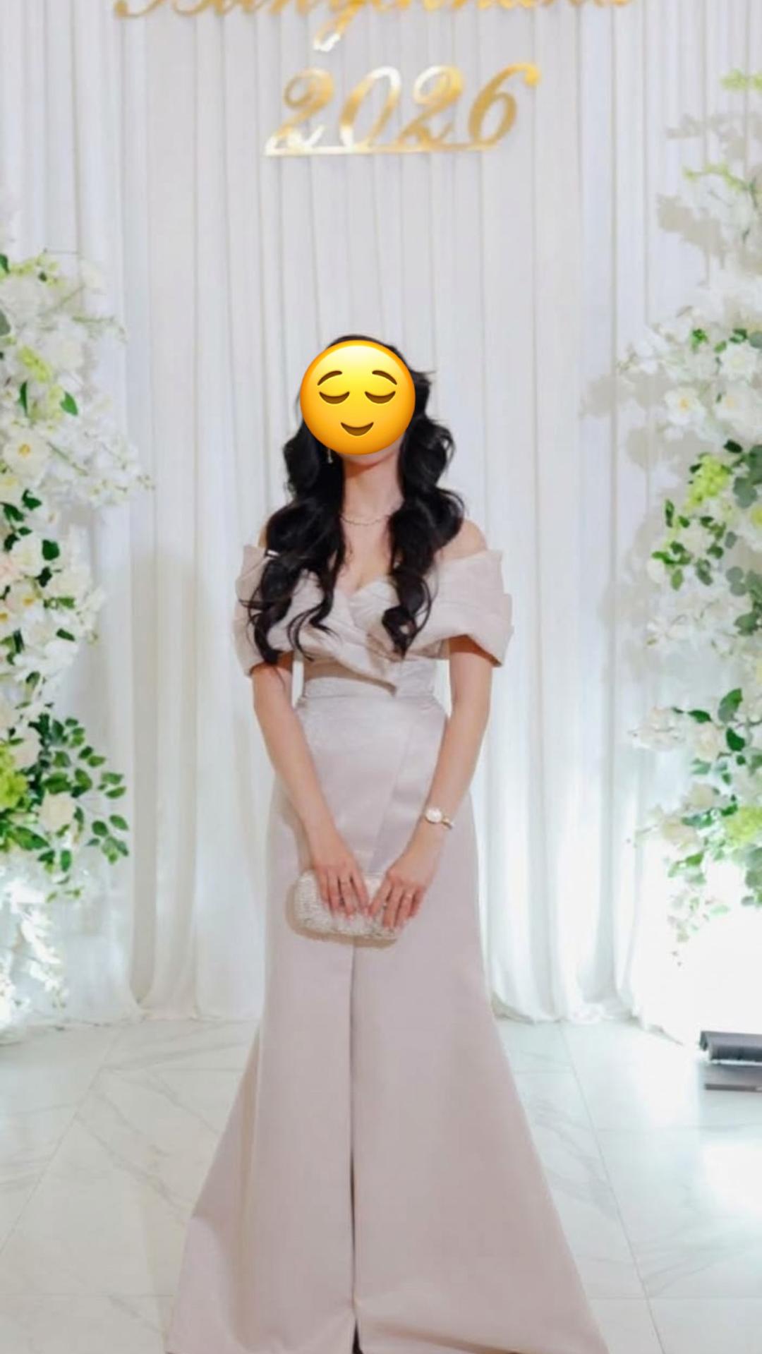 Emilia Sposa Вечернее платье макси с открытыми плечами — фото 2