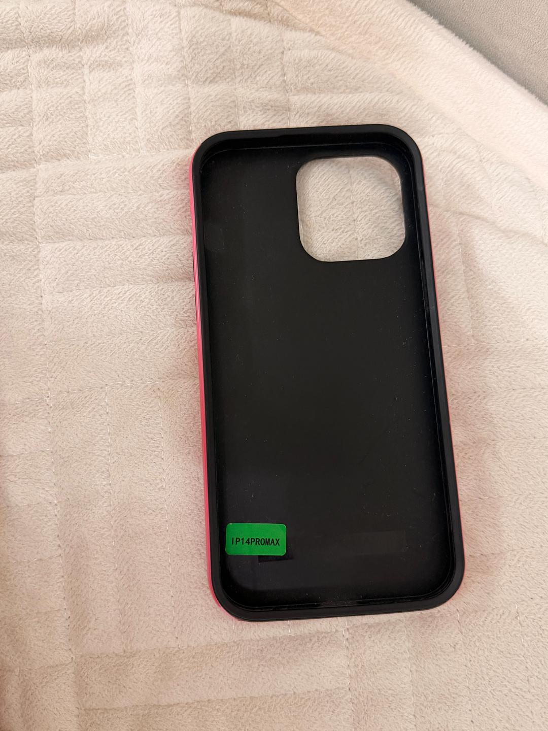 Нет бренда Чехол для iPhone 14 Pro Max розово-красный в полоску — фото 2