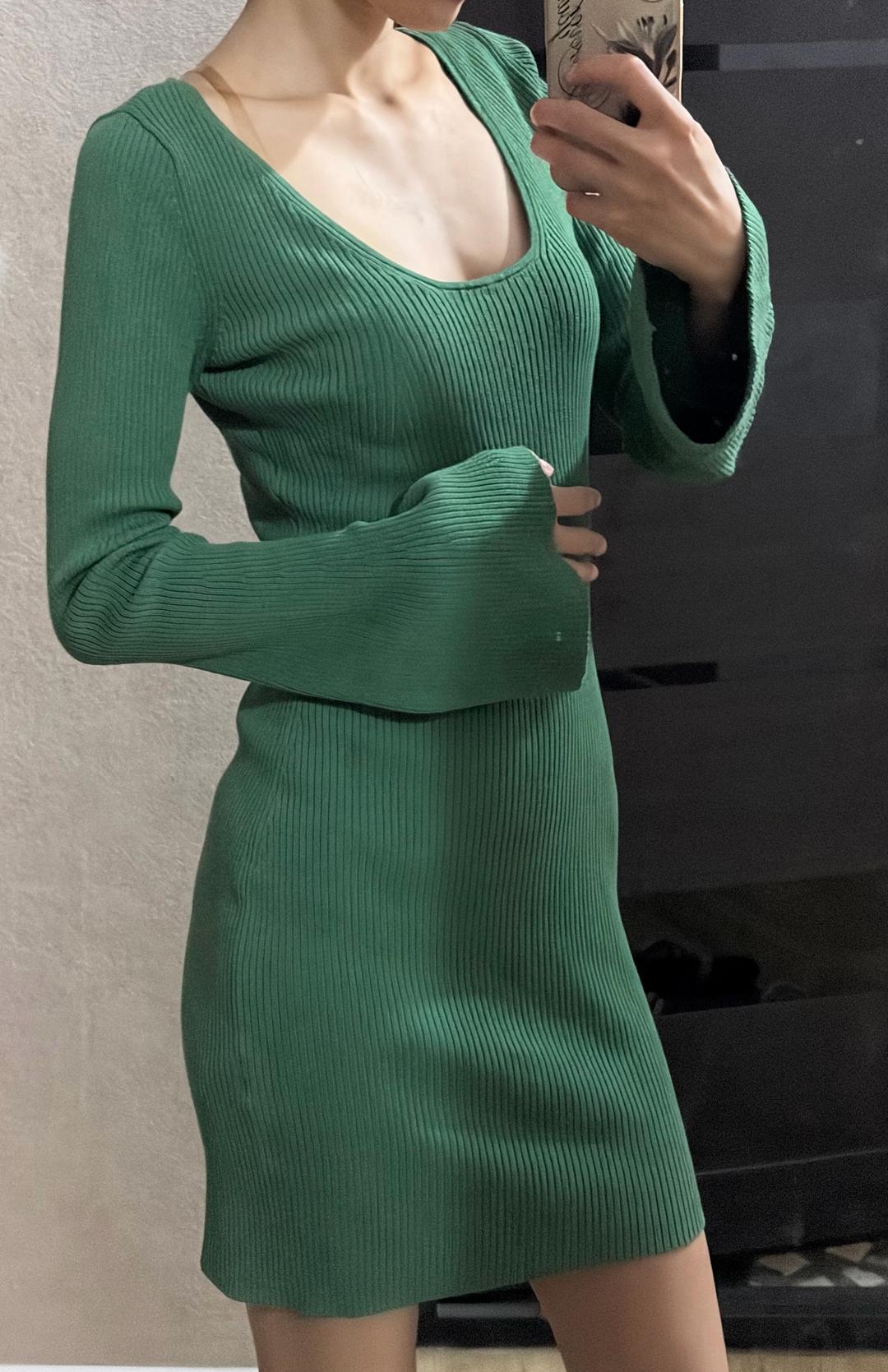 H&M Трикотажное платье на осень — фото 2