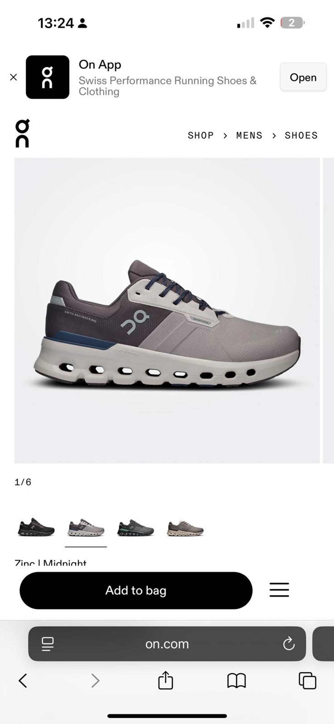 On Running Кроссовки ON , модель Cloudrunner 2 waterproof — фото 2