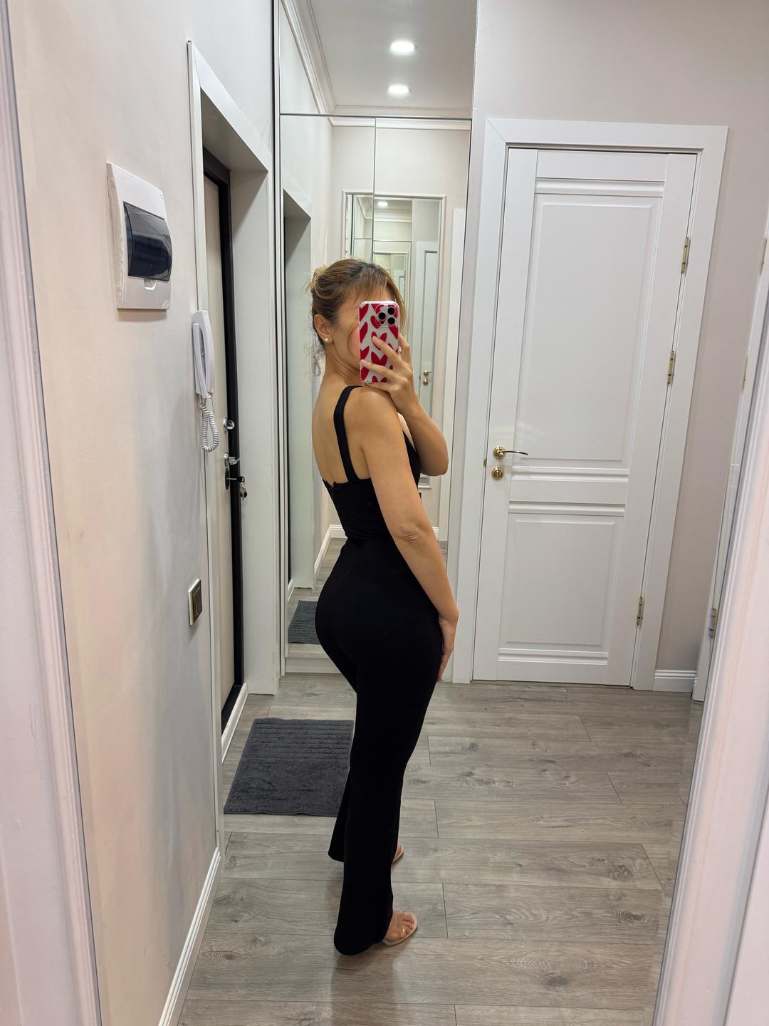 Zara Черный облегающий комбинезон — фото 2