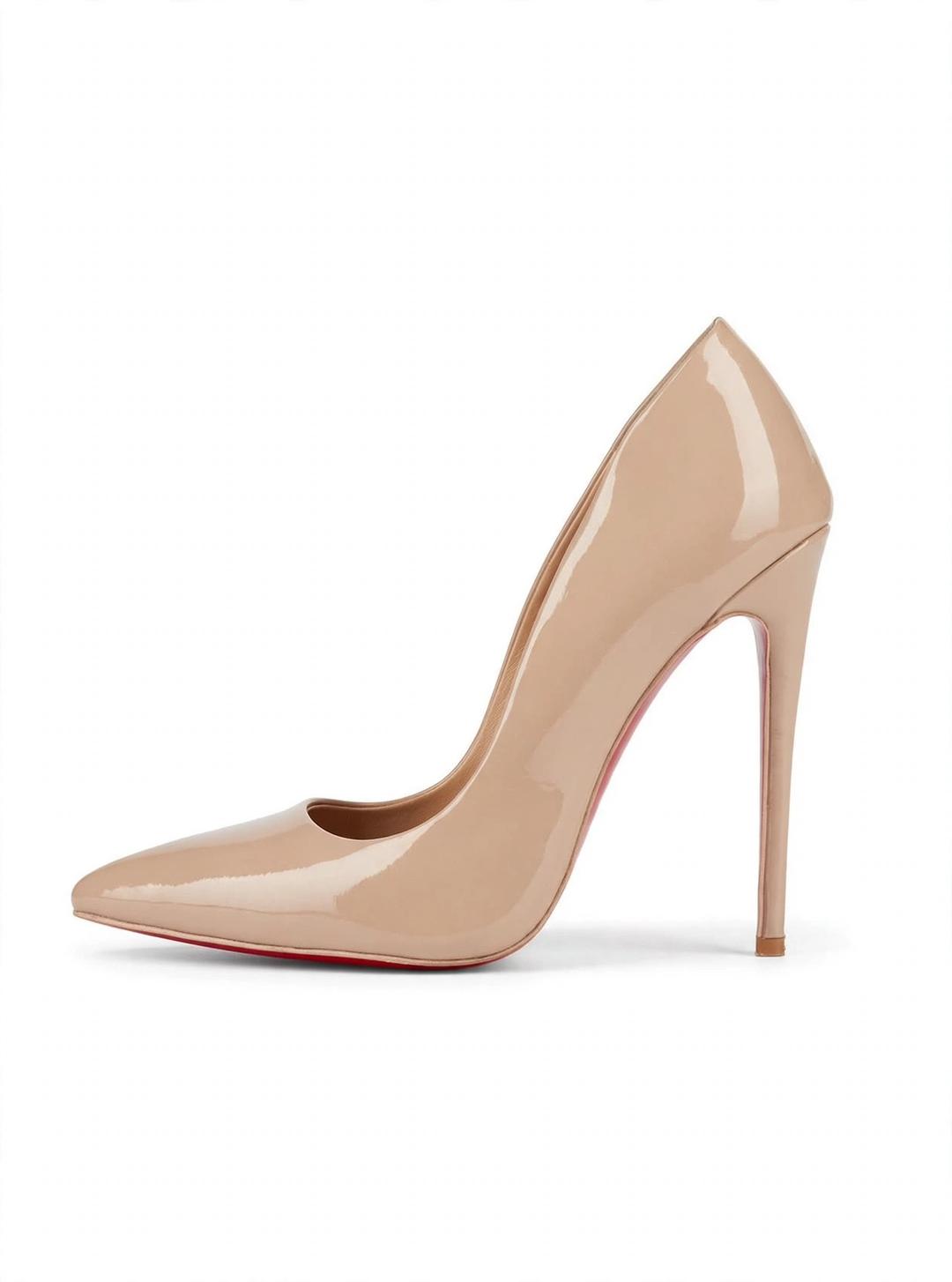 Christian Louboutin Лодочки бежевые, 12см — фото 2